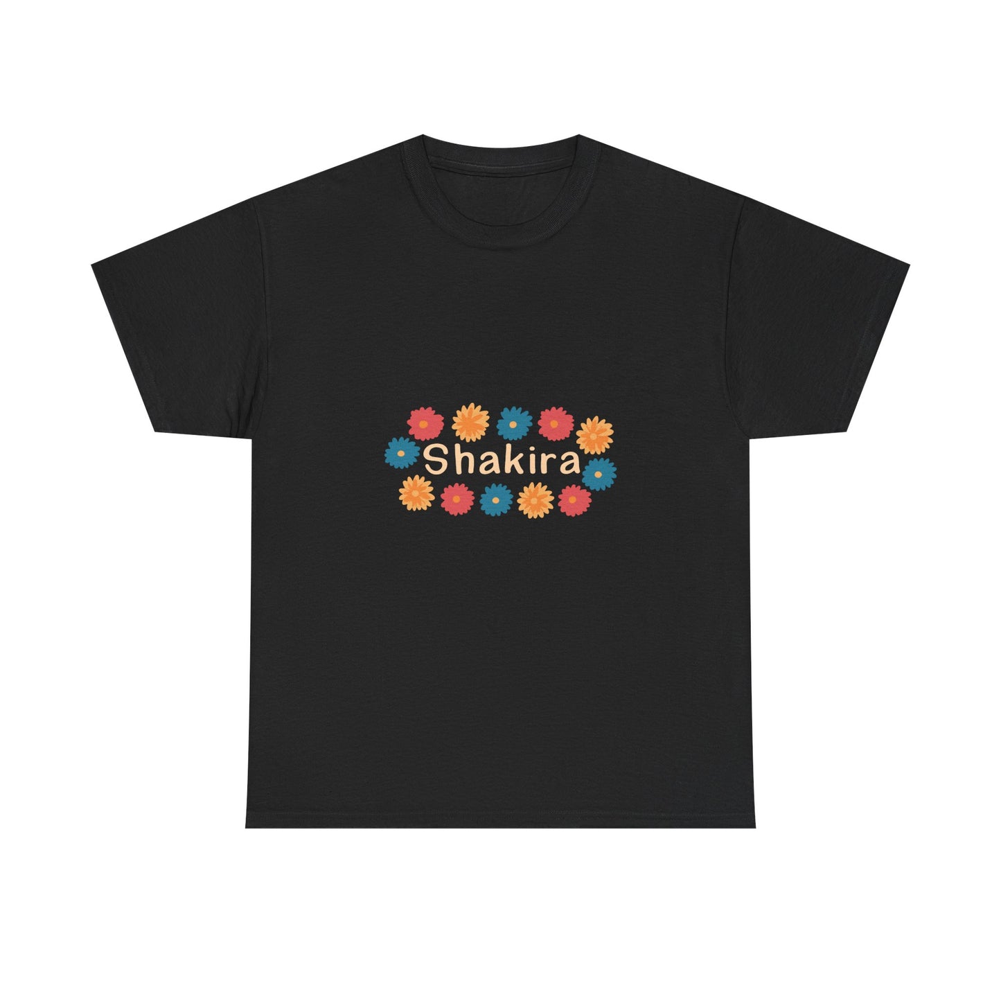Retro Floral Groove Unisex Heavy cotton tee