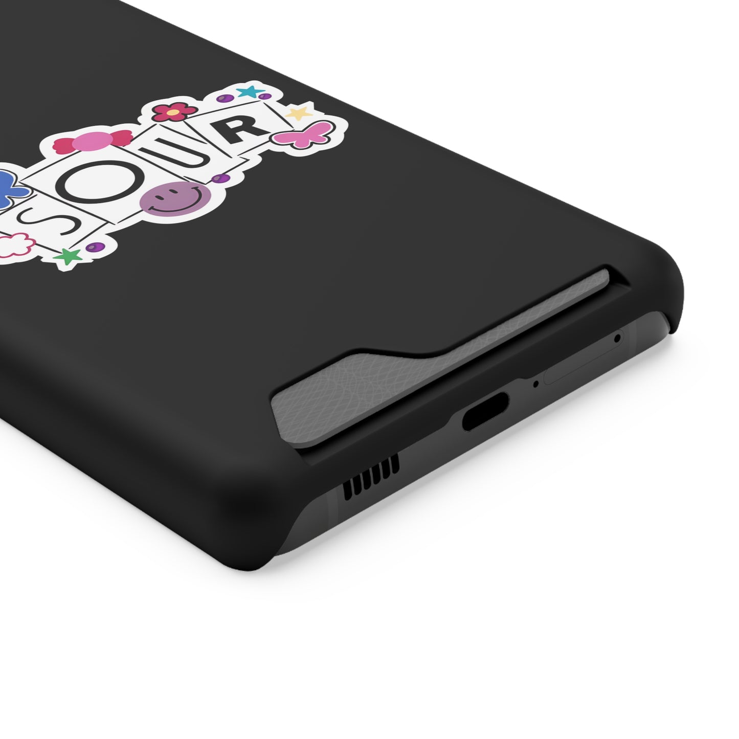 Phone Case + Card Holder For Samsung S21 to S22 – Olivia Rodrigo Sour | Black Edition