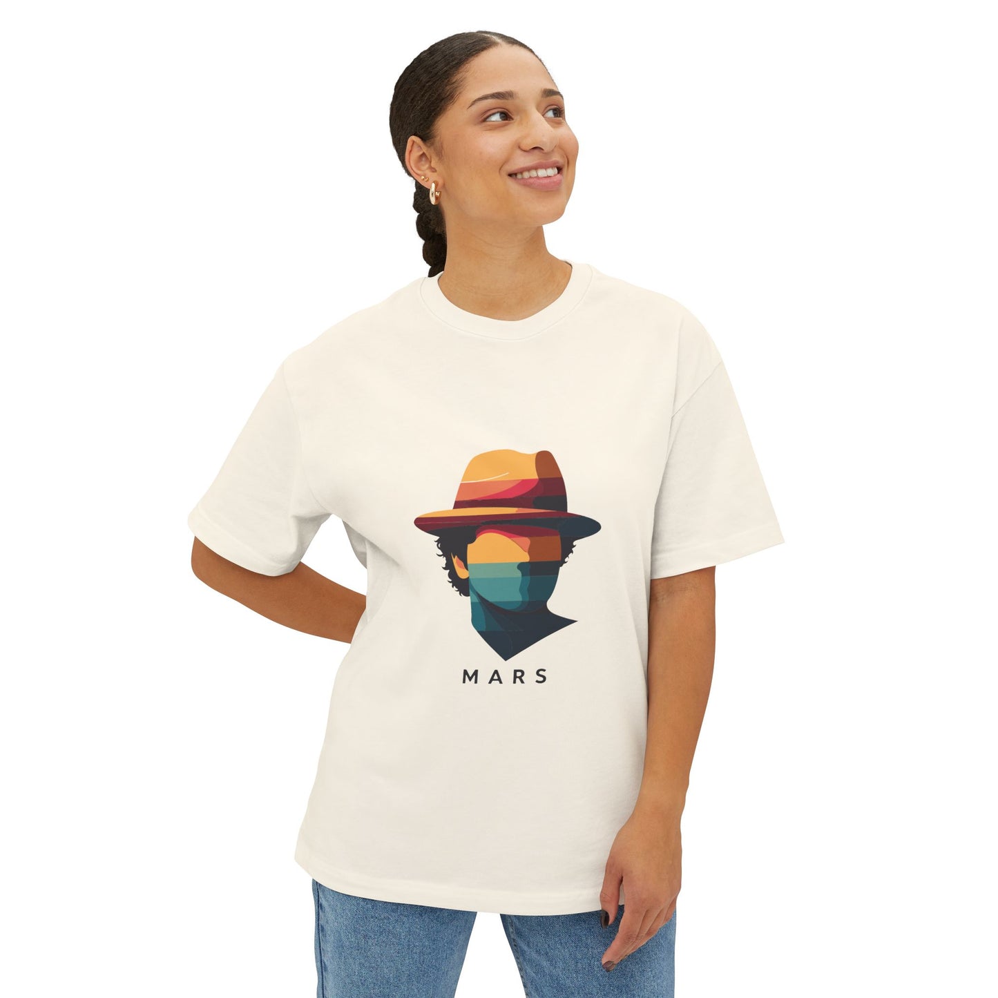 Funk Shadow Portrait Unisex Oversized Boxy Tee