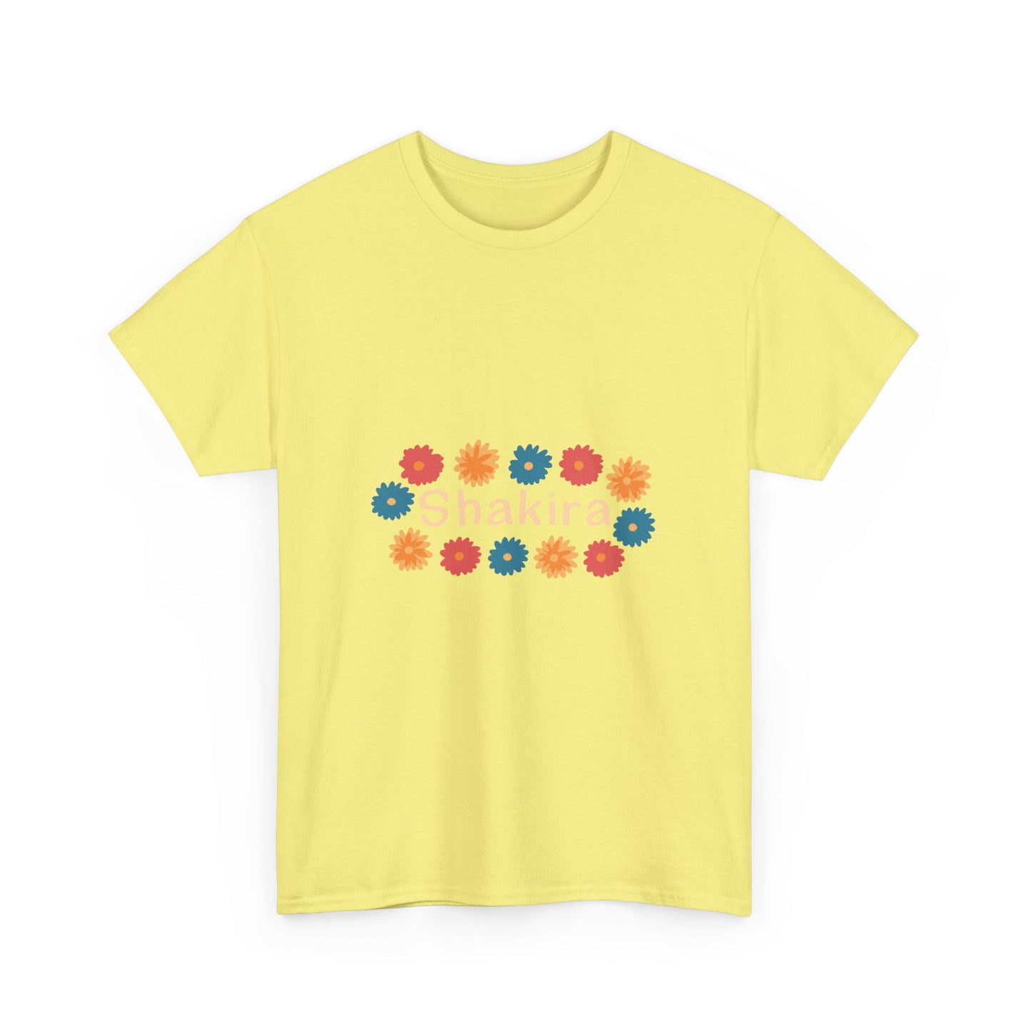 Retro Floral Groove Unisex Heavy cotton tee