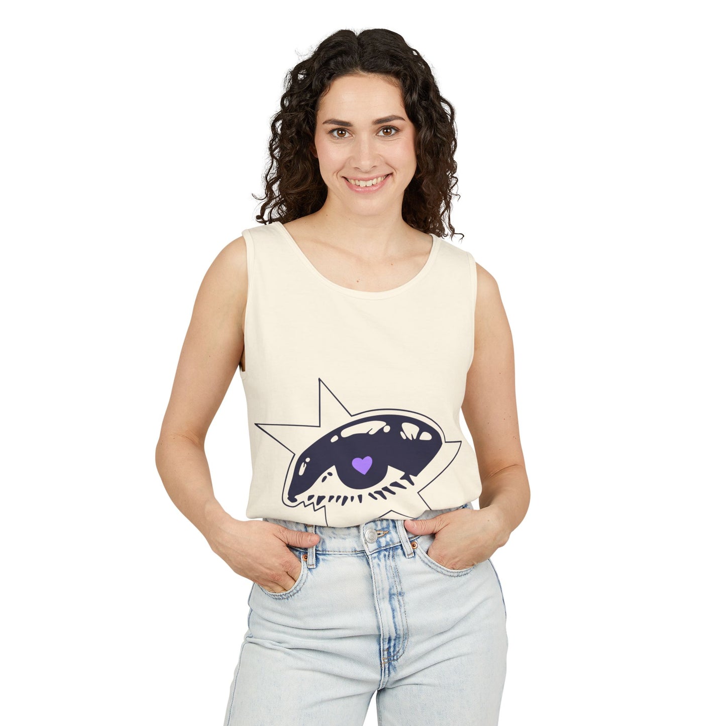 Purple Starry Eye-Dyed Tank Top