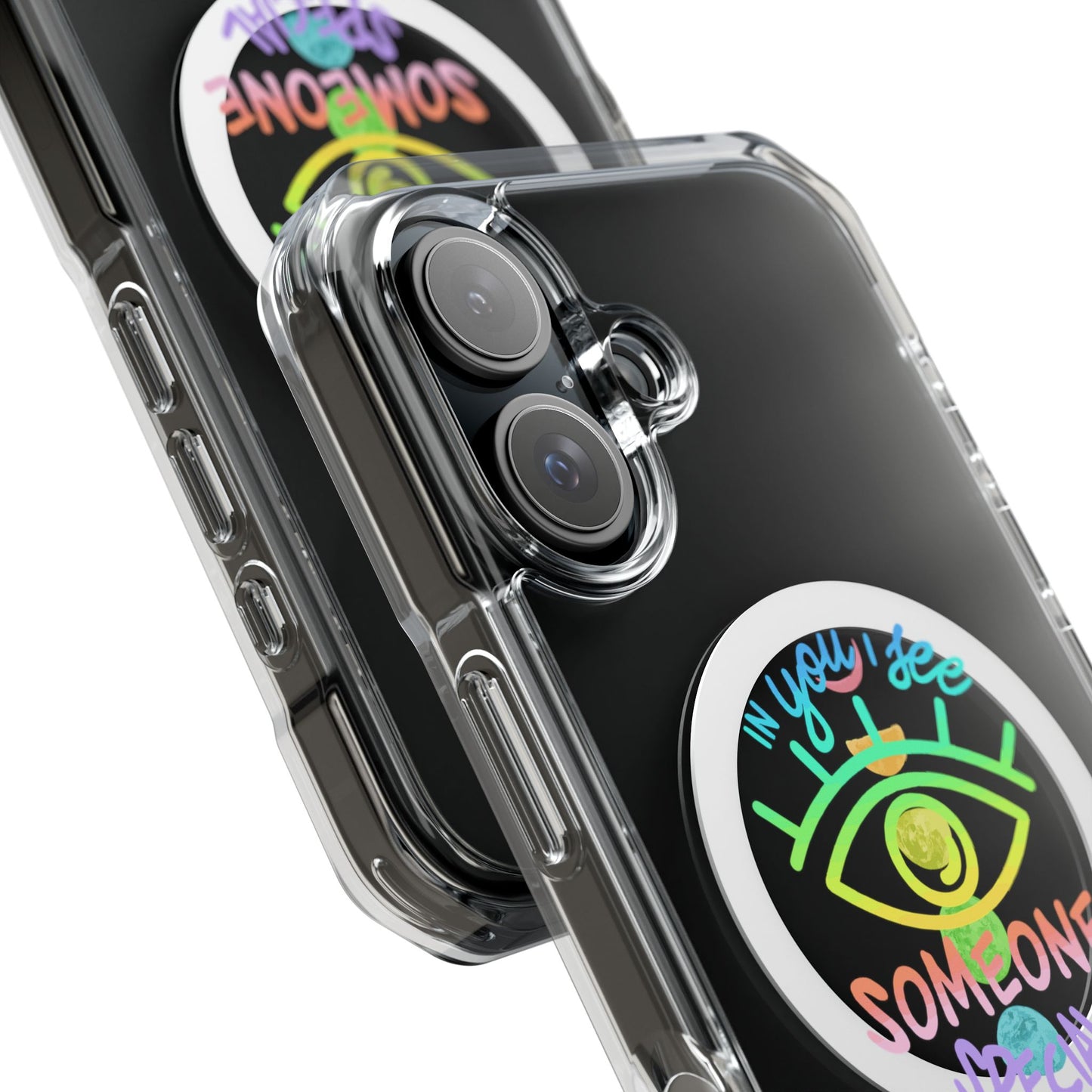 Rainbow Lunar Phases Magnetic Clear Impact case