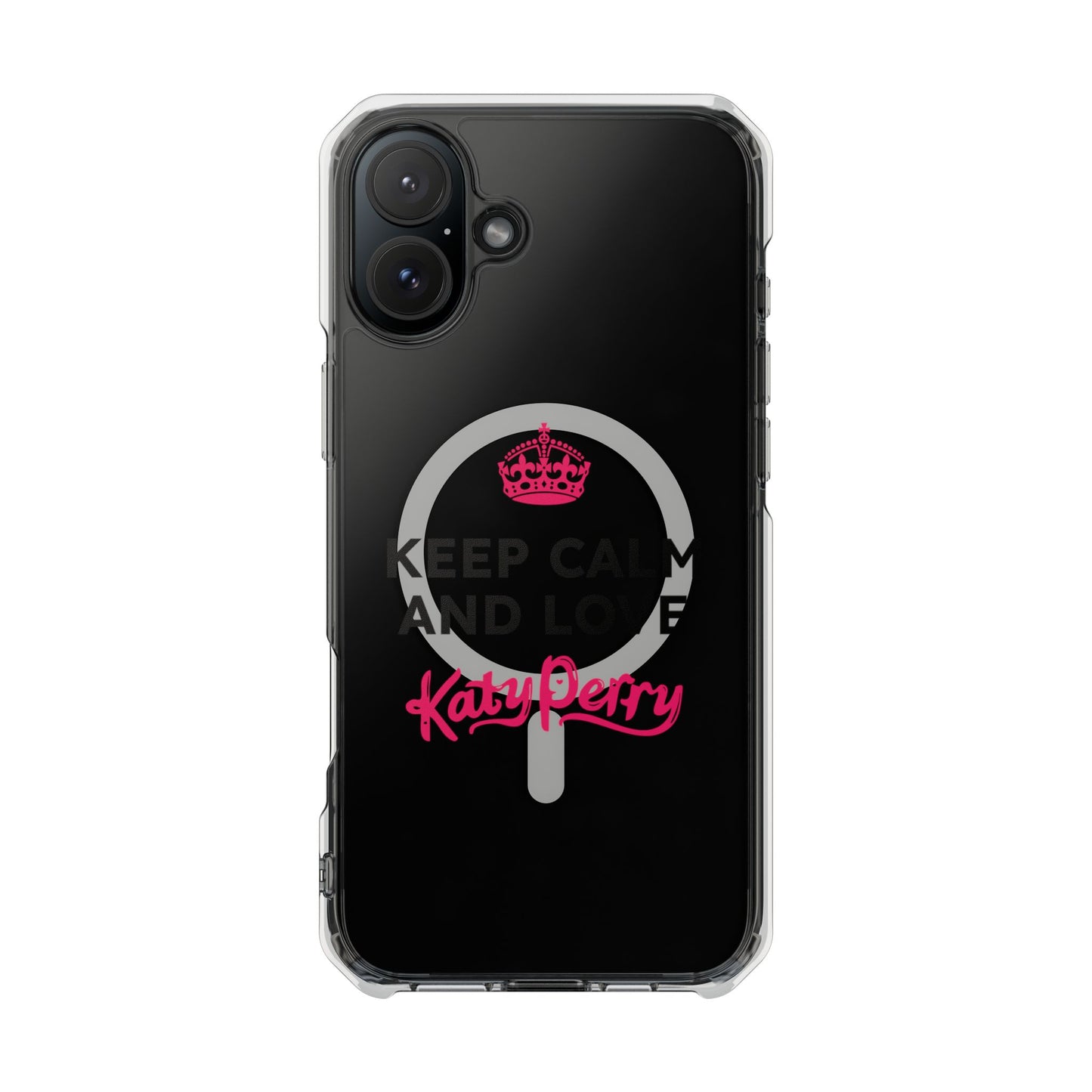 Crown over Katy Perry Signature” Magnetic Clear Impact cases