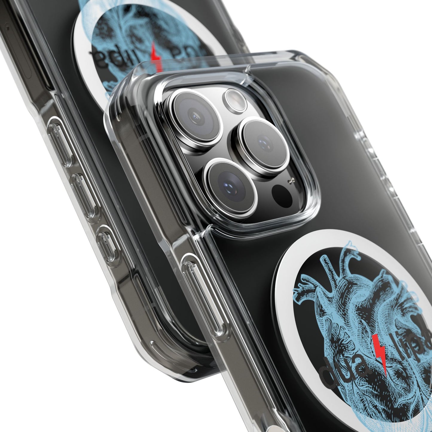 Electro Heart Illustration Magnetic Clear Impact case