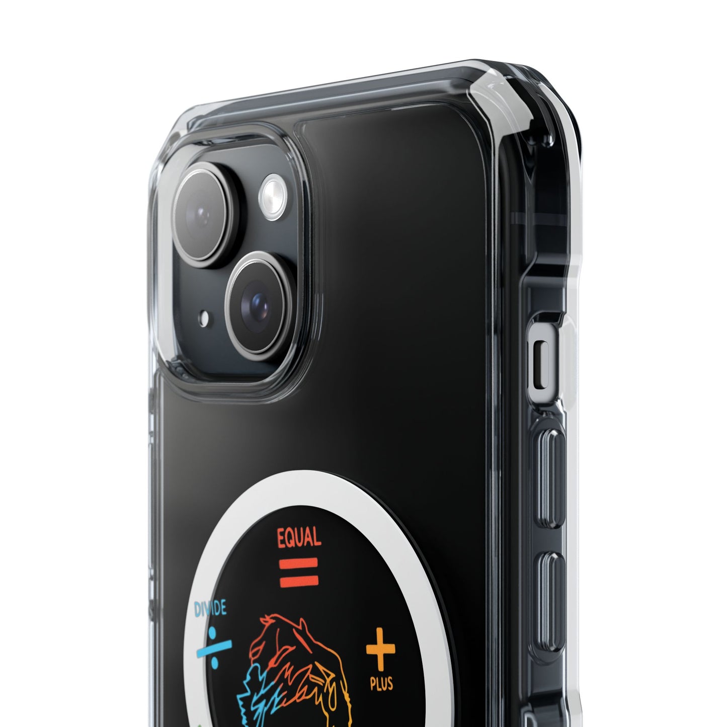 Minimalist Divide Symbol with Brush Magnetic Clear Impact Case