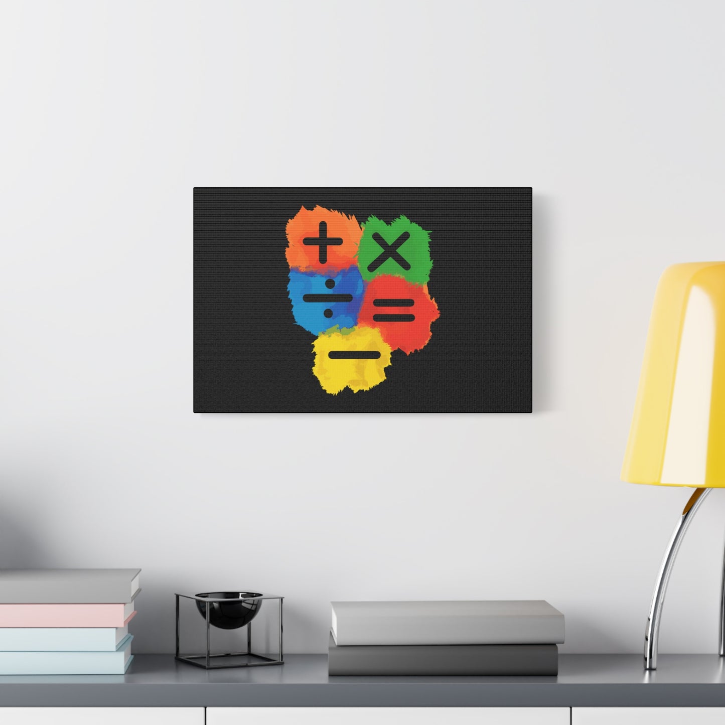Orange Equals Symbol Matte Canvas