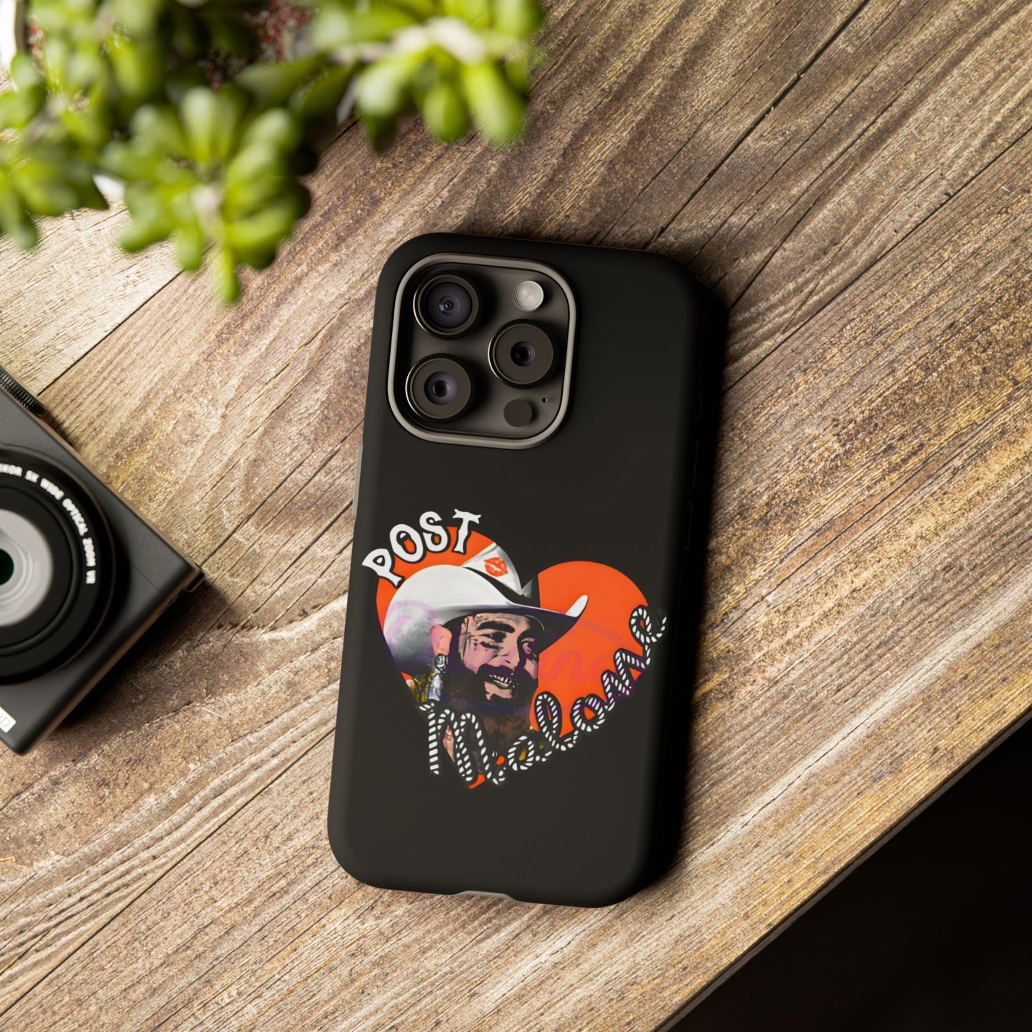 Tough iPhone Case (12–16 Pro Max) – Post Malone Heart Design
