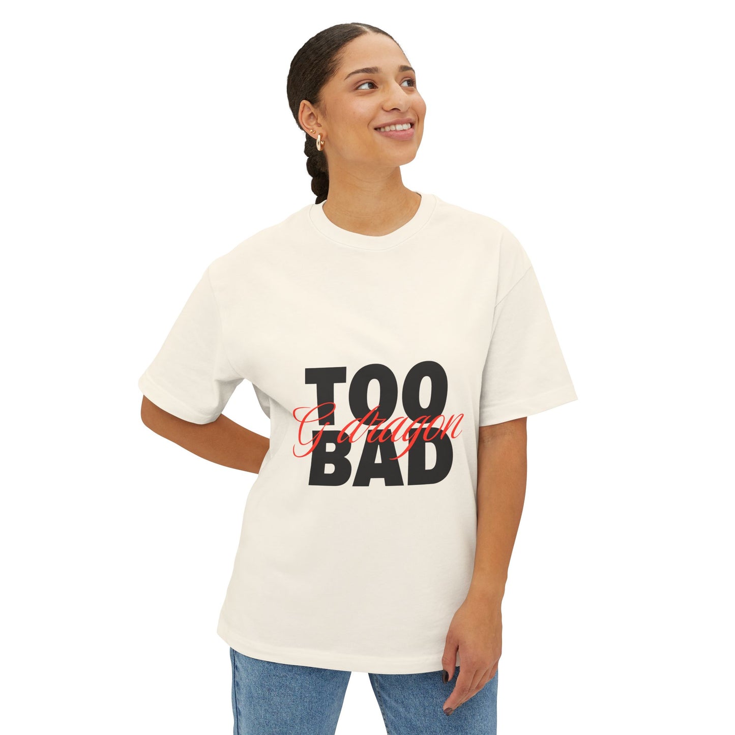 Signature Flame Script Unisex Oversized Boxy Tee