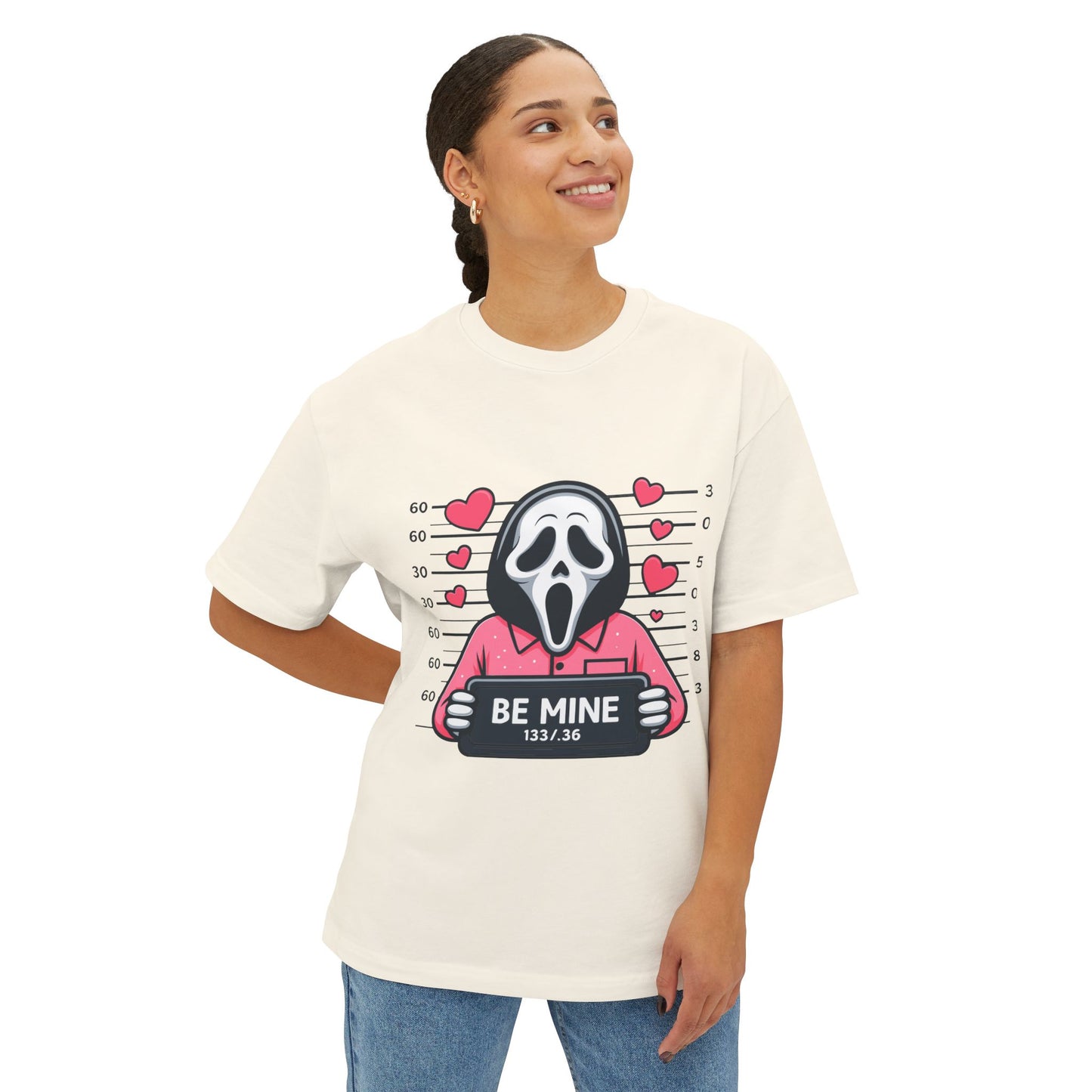 Oversized boxy Tee – Snazzy Be mine Edition