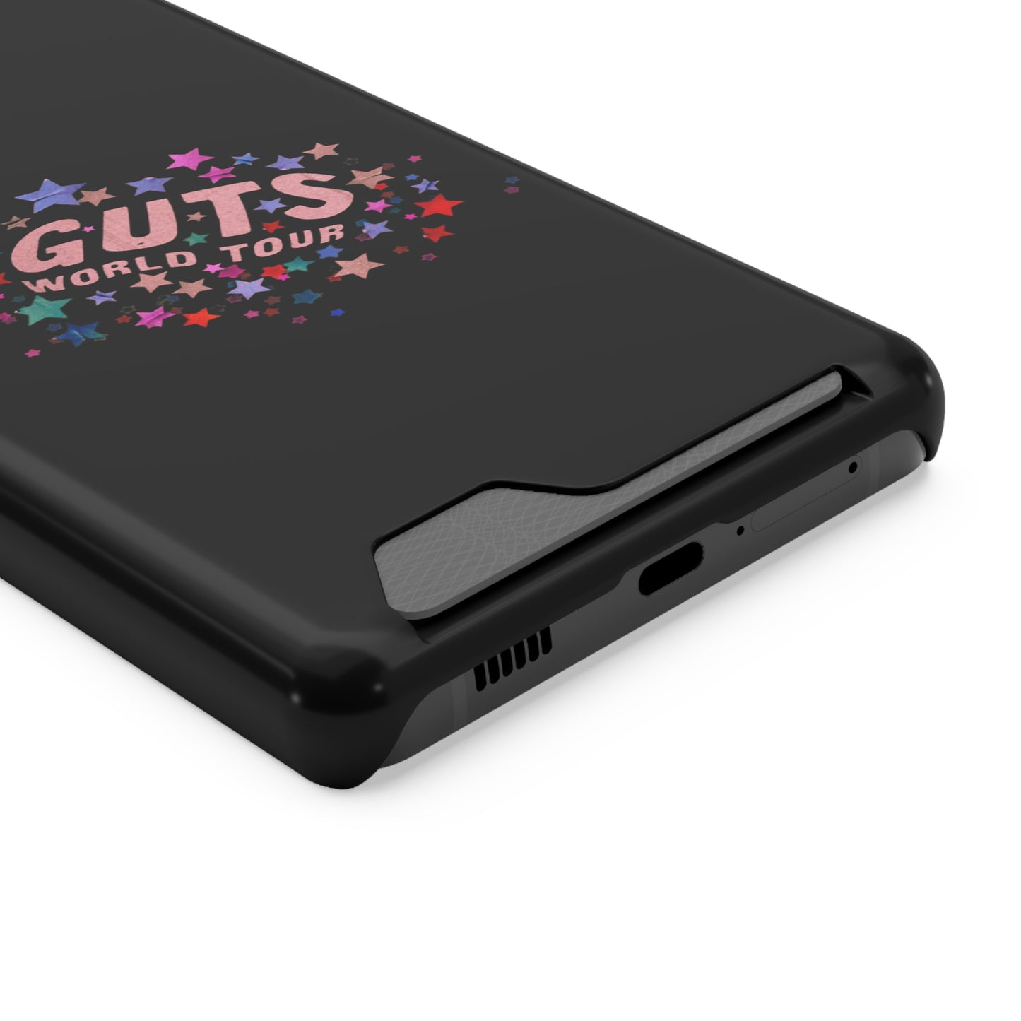 Phone Case + Card Holder For Samsung S21 to S22 – Olivia Rodrigo Guts World Tour | Black Edition