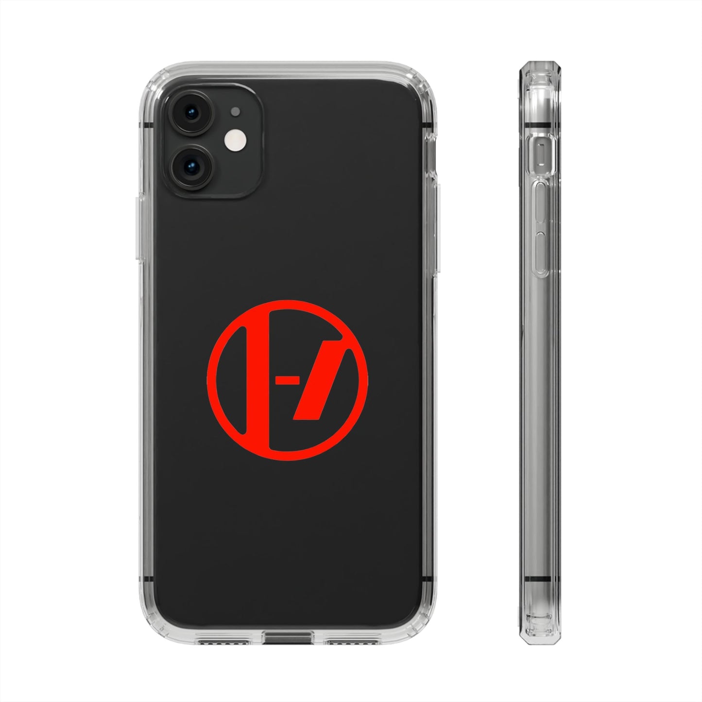 Crimson Orbit Clear Case