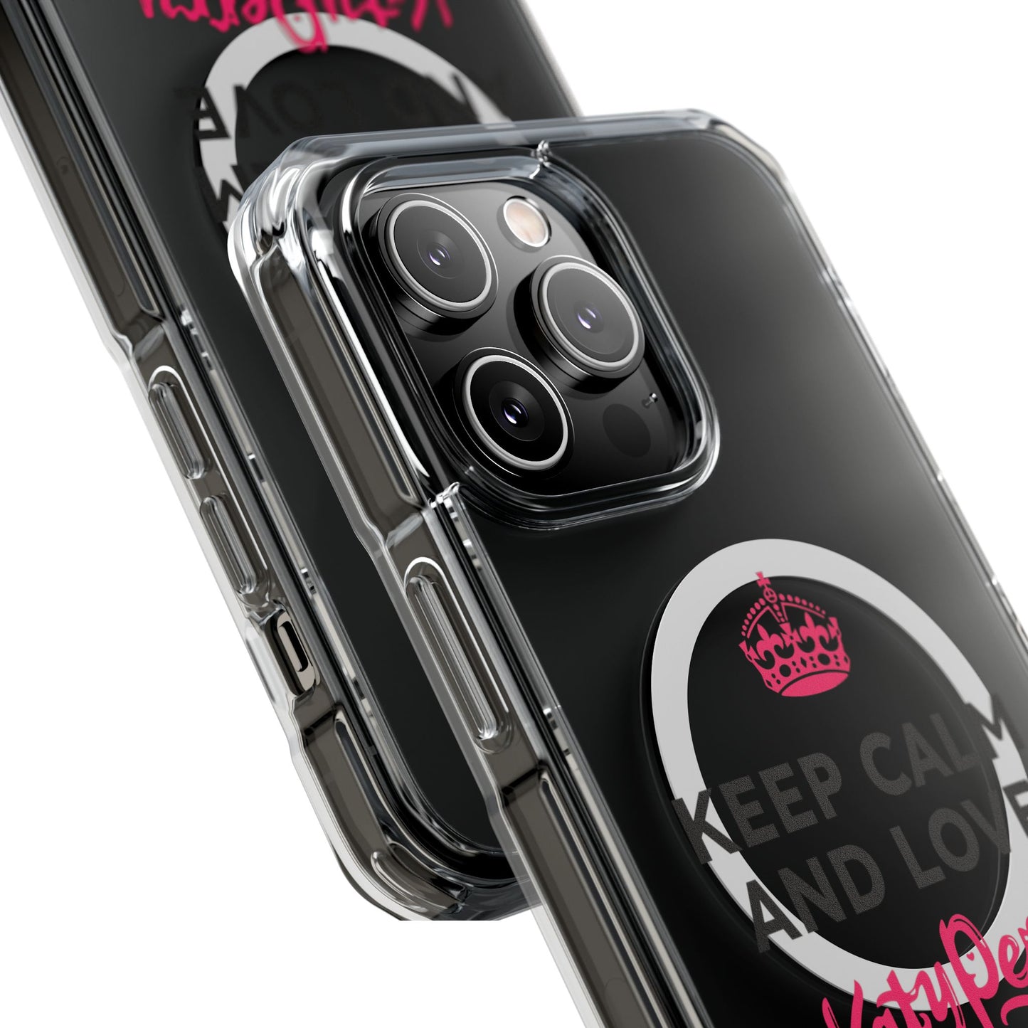 Crown over Katy Perry Signature” Magnetic Clear Impact cases