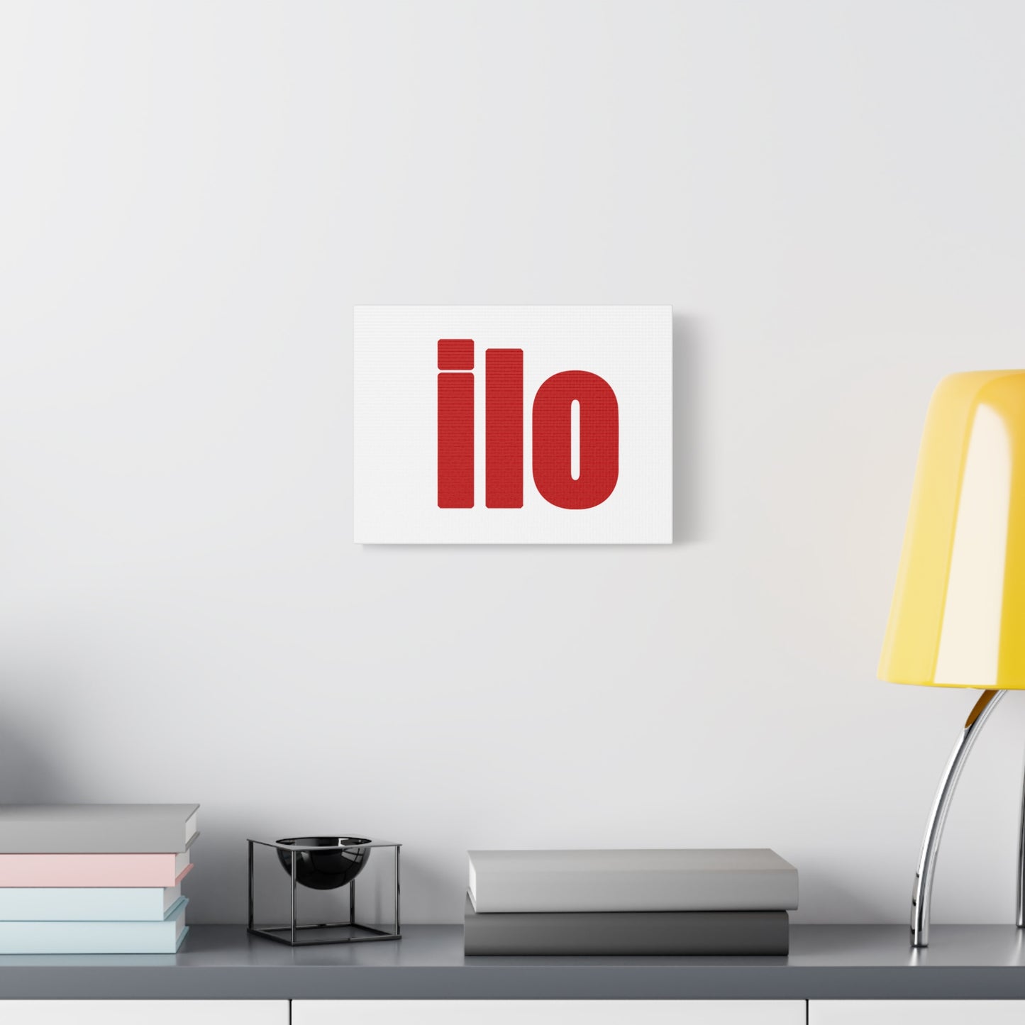 ILO Bold Red Block Matte Canvas