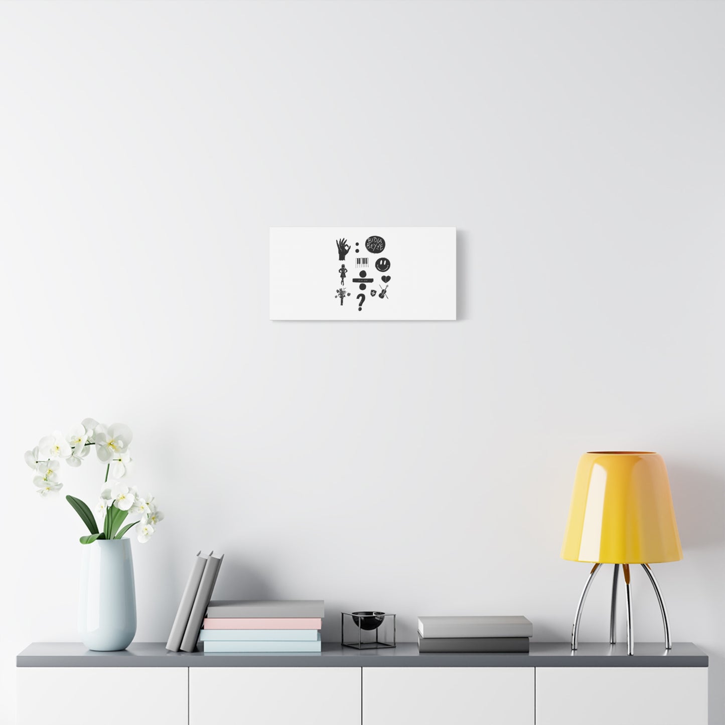 Ocean Wave with Heart Outline Matte Canvas