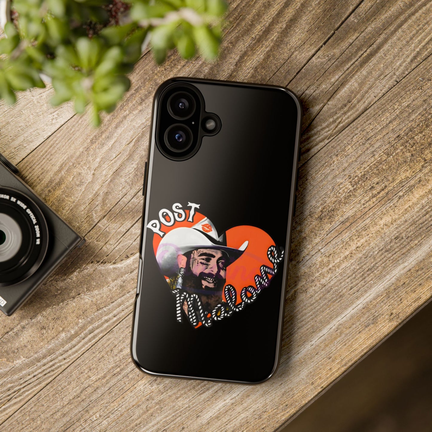 Tough iPhone Case (12–16 Pro Max) – Post Malone Heart Design