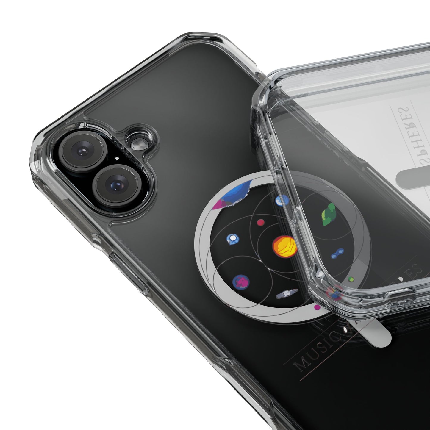 Colorful Planetary Orbit Diagram Magnetic Clear Impact case
