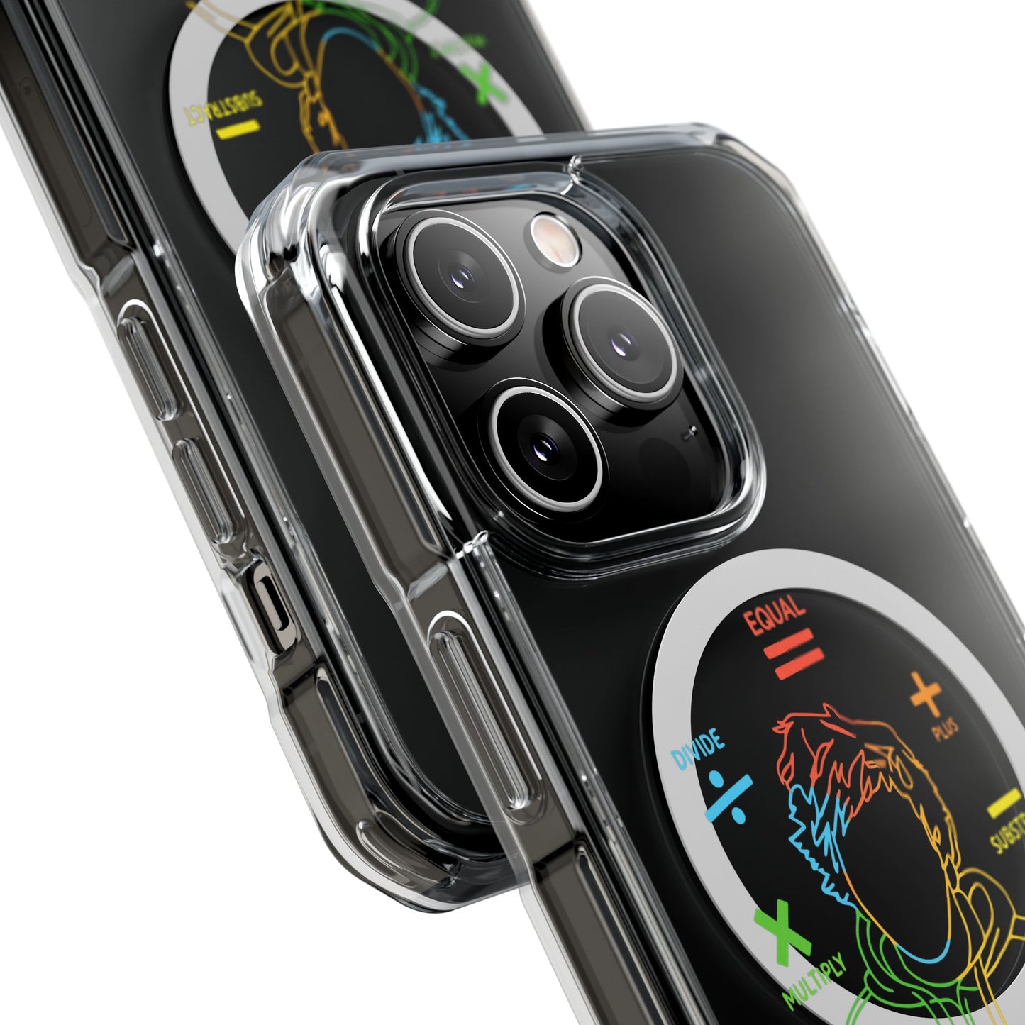 Minimalist Divide Symbol with Brush Magnetic Clear Impact Case