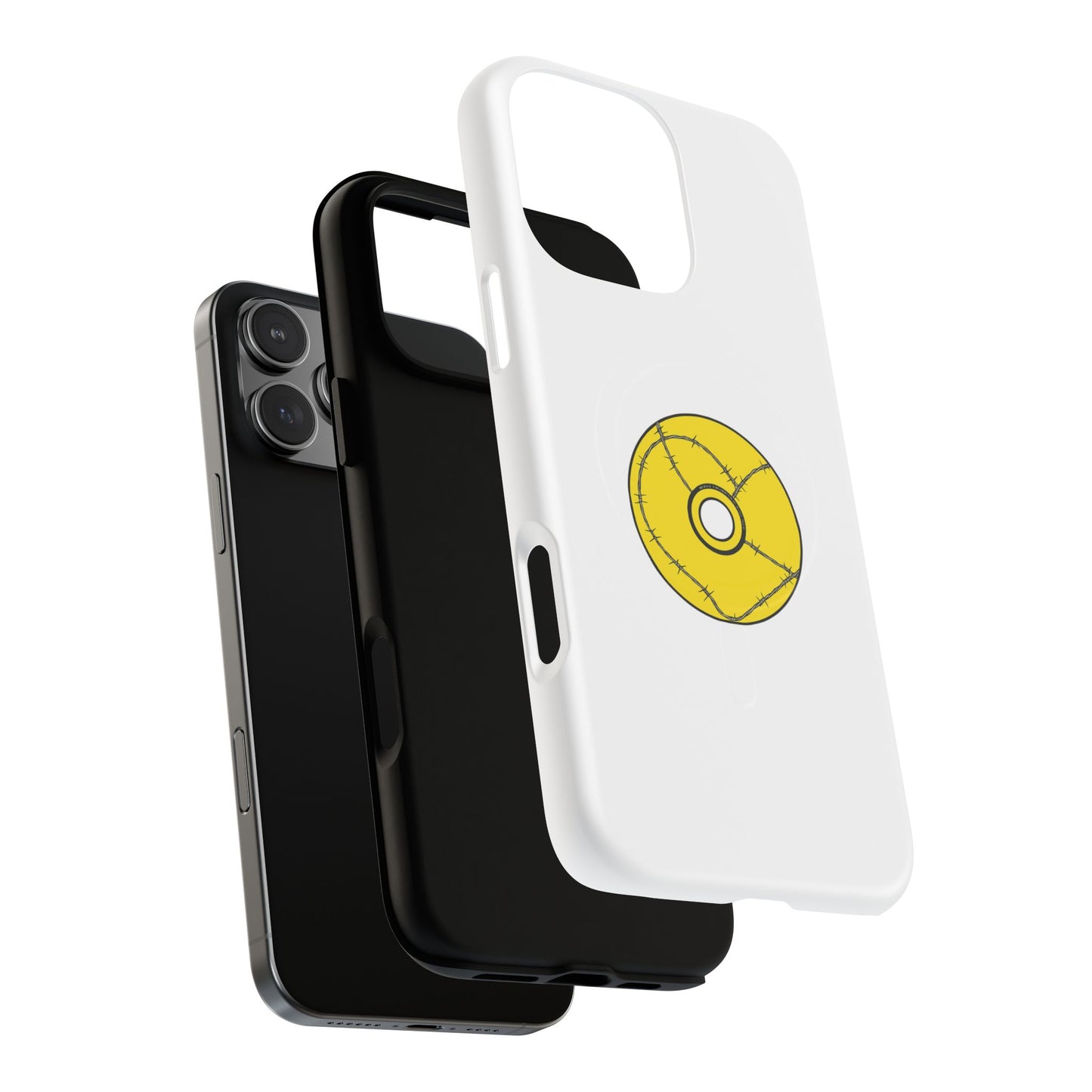 Minimalist Black Disc Outline Tough Magnetic Case