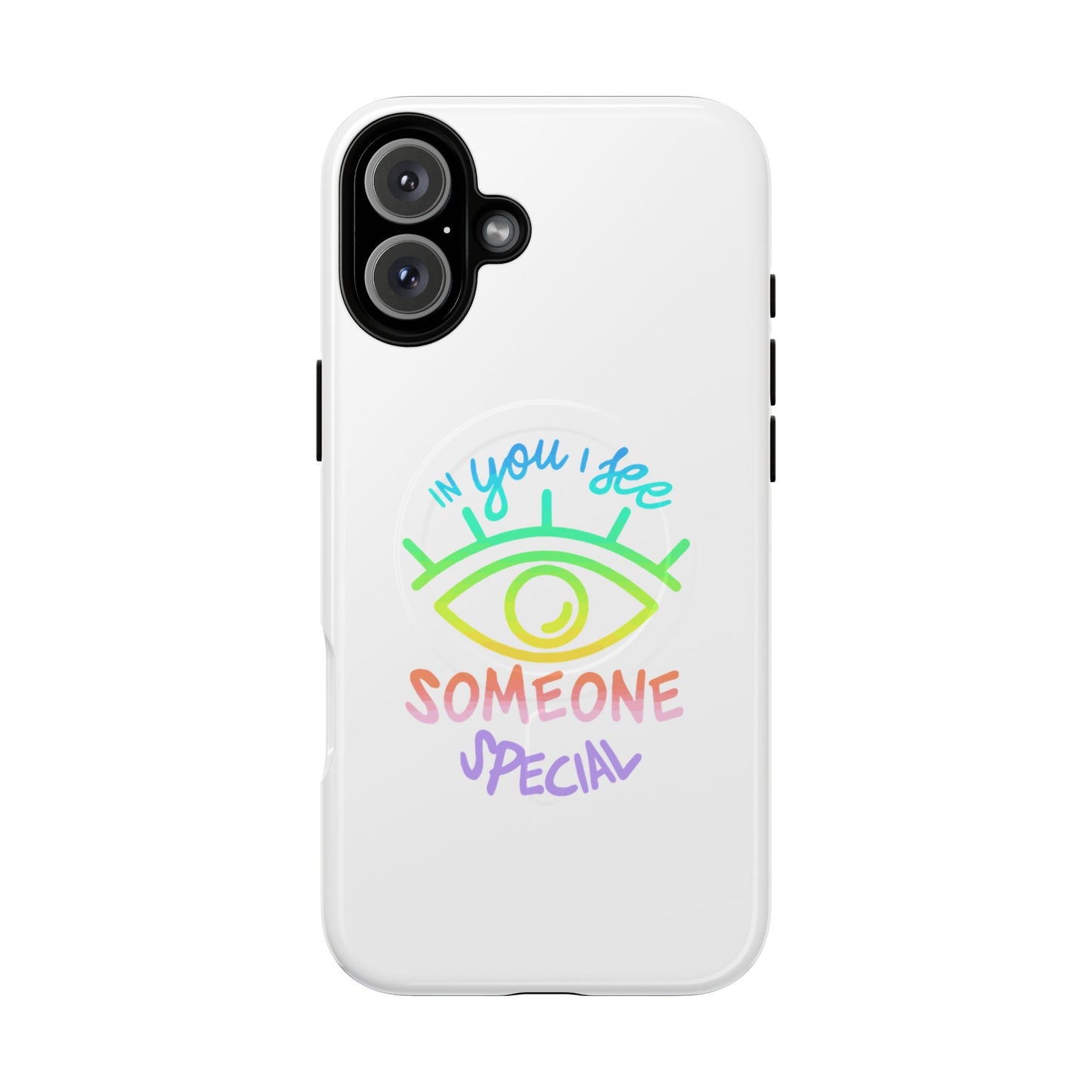 Vibrant Eye and Text Tough Magnetic Case