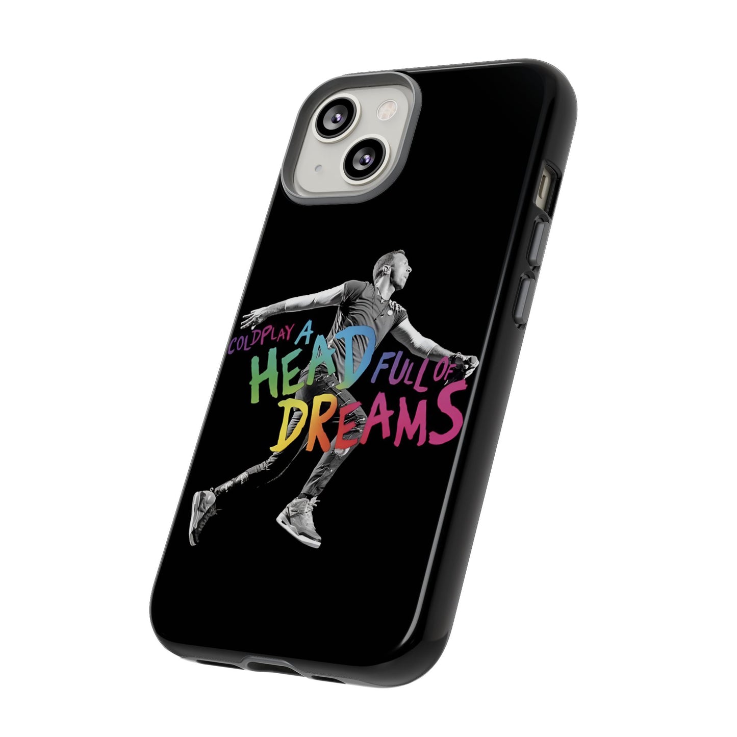 Premium Tough Case for iPhone 12 to 16 Pro Max Showcasing Coldplay A Head Full of Dreams Chris