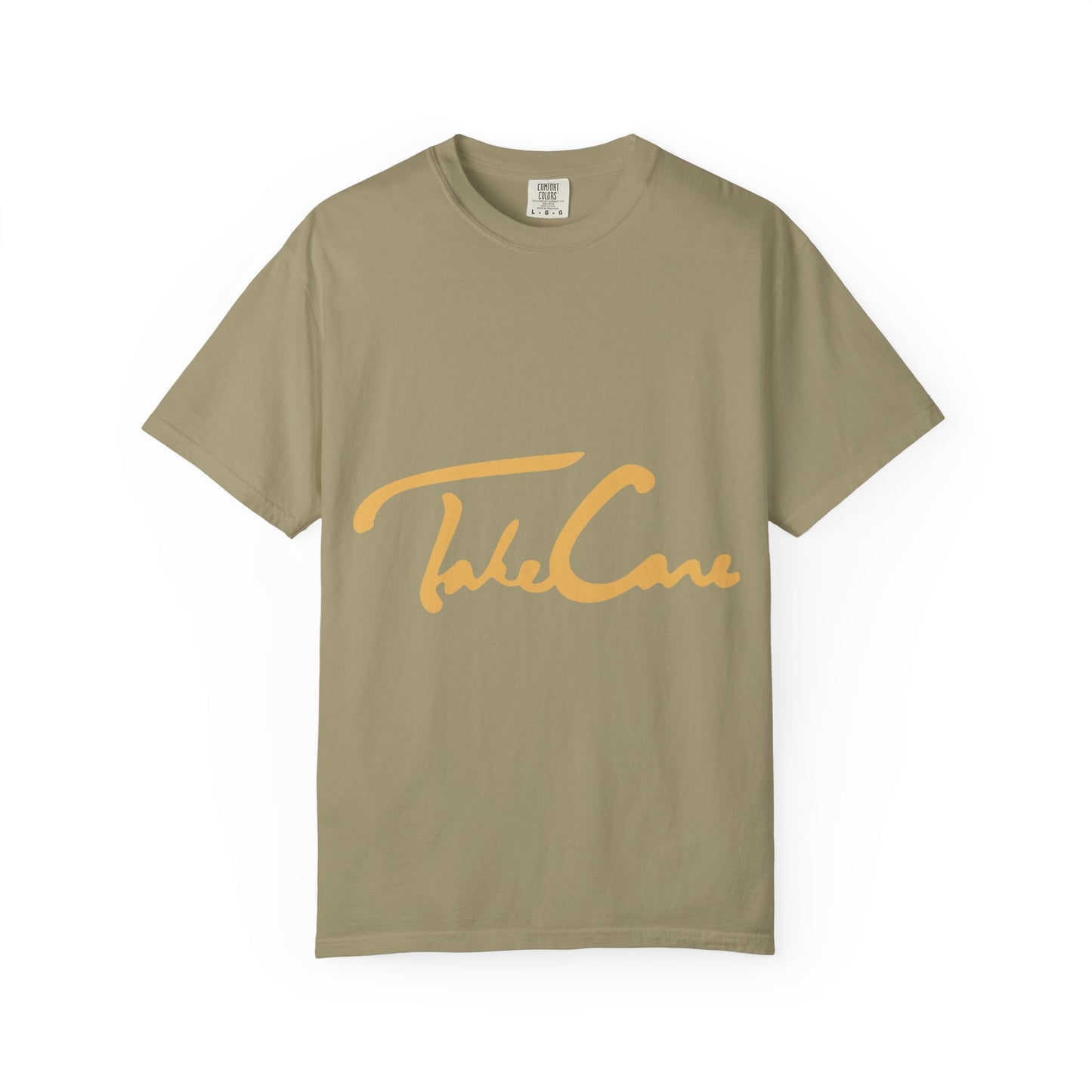 Take Care Gold Script Dyed Tshirt