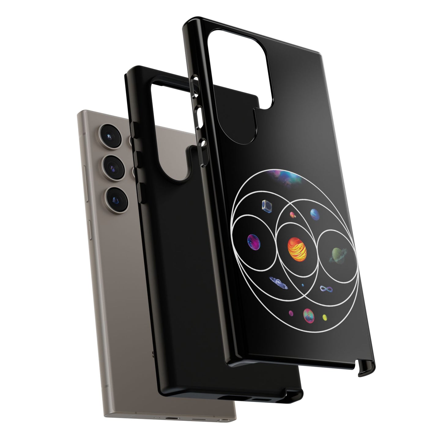 Premium Tough Case for Samsung S21 to S25 Ultra Showcasing Coldplay’s Illustration Concept