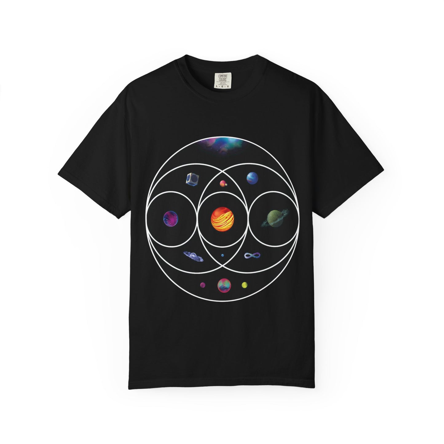 Unisex Garment-Dyed T-Shirt Inspired by Coldplay’s Illustration Concept