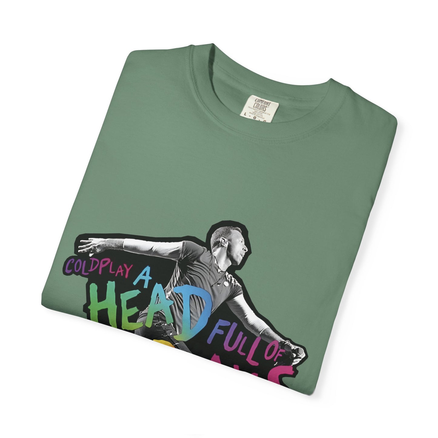 Unisex Garment-Dyed T-Shirt Inspired by Coldplay A Head Full of Dreams Chris