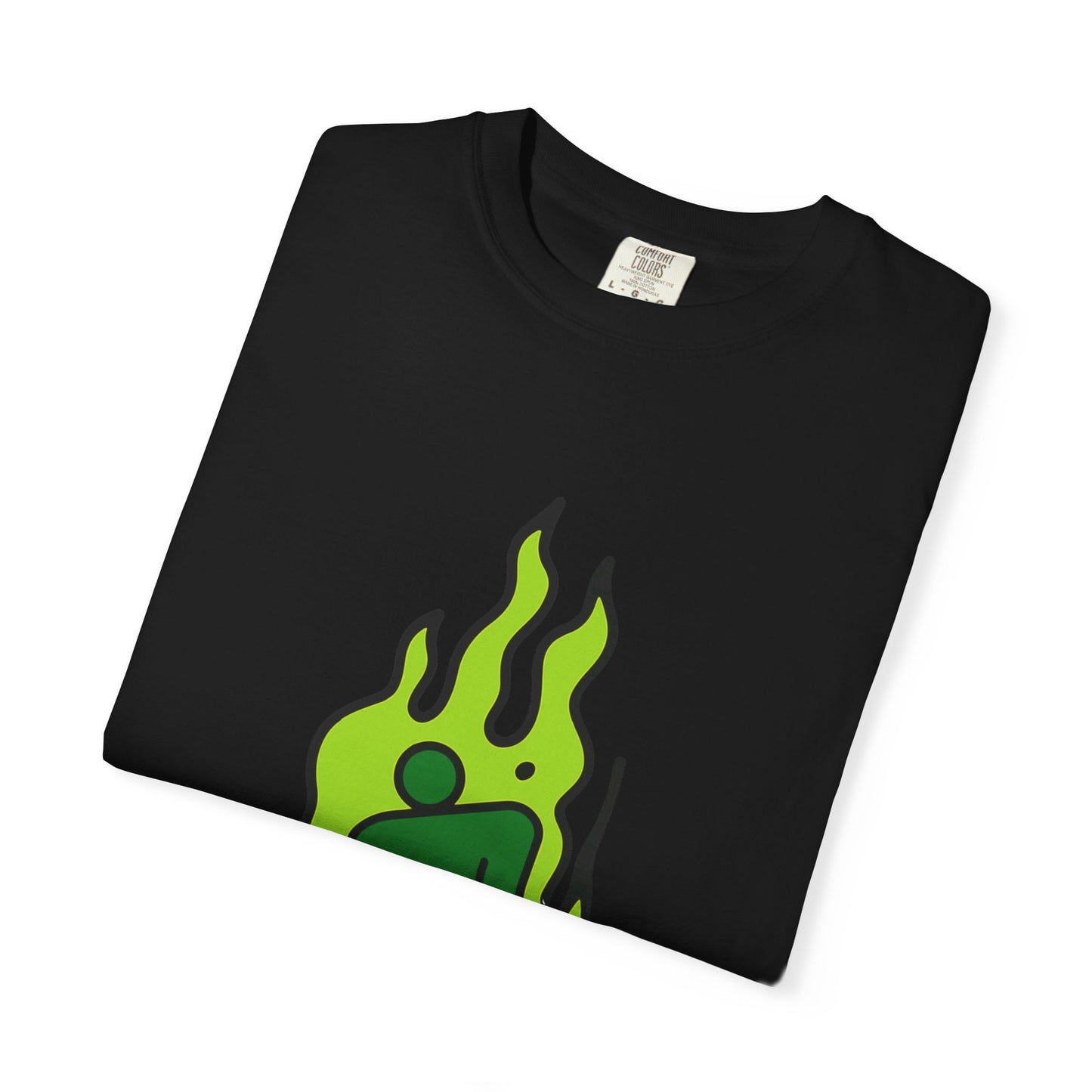 Green Flame Icon Unisex Dyed T-shirt