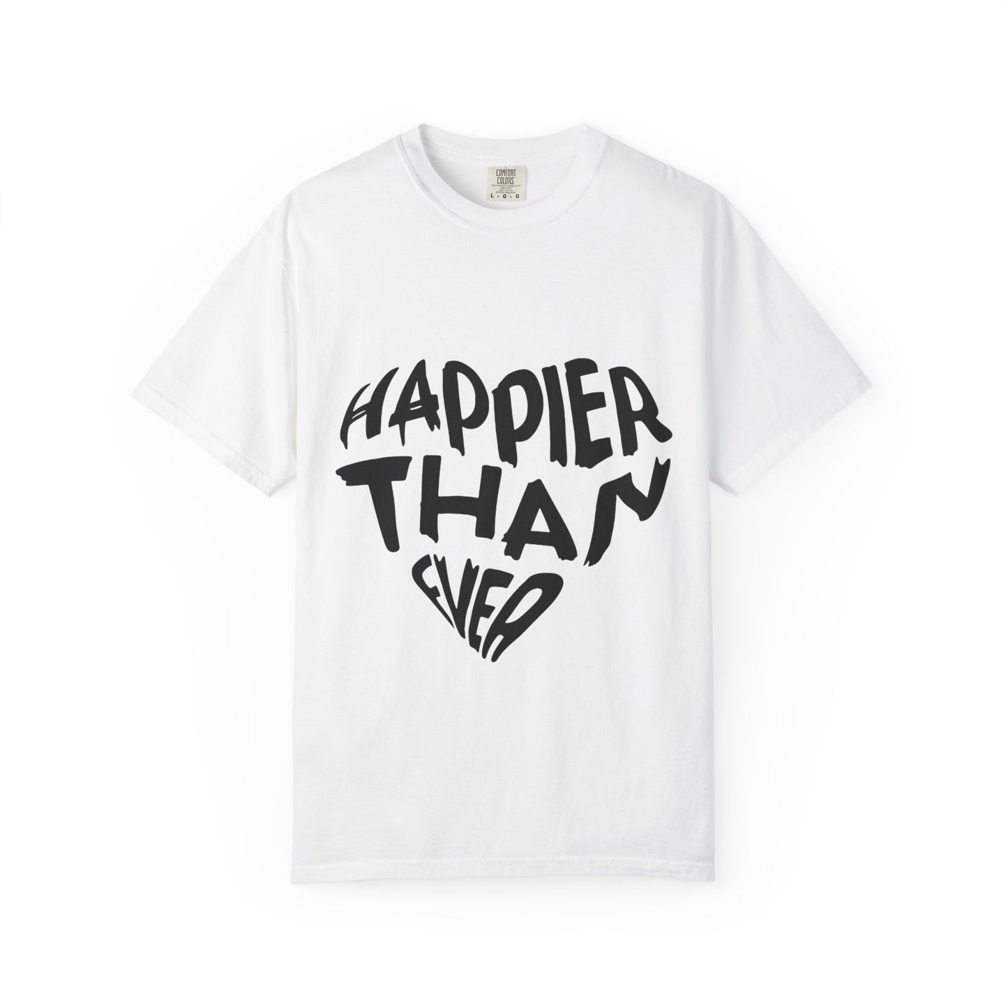 Happier Heart Lettering Unisex Dyed T-shirt