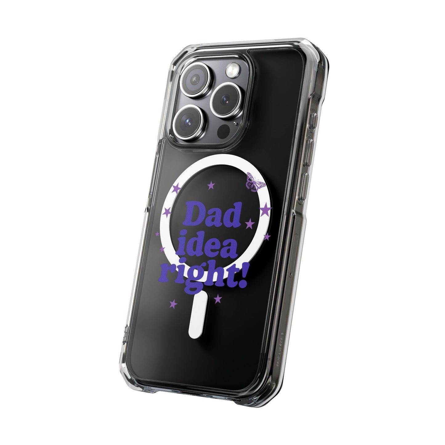 Dad Idea Right! Star & Butterfly Magnetic Clear Impact Case