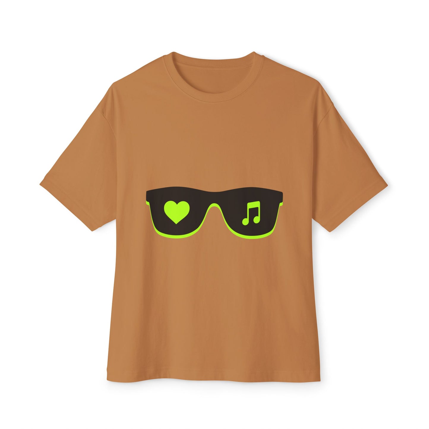 Neon Love Notes Unisex Oversized Boxy tee