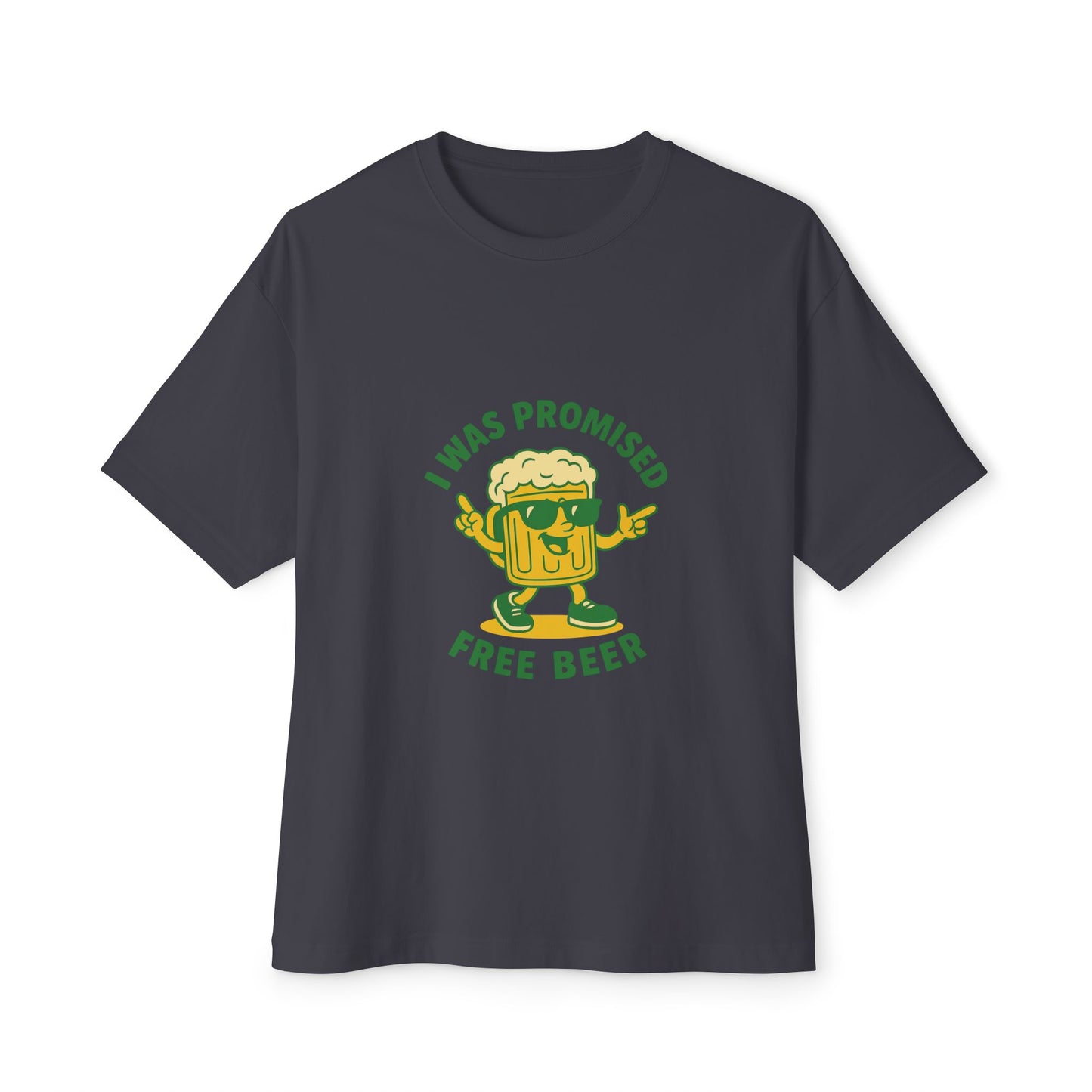 Unisex Oversized Tee – Snazzy Free Beer Edition