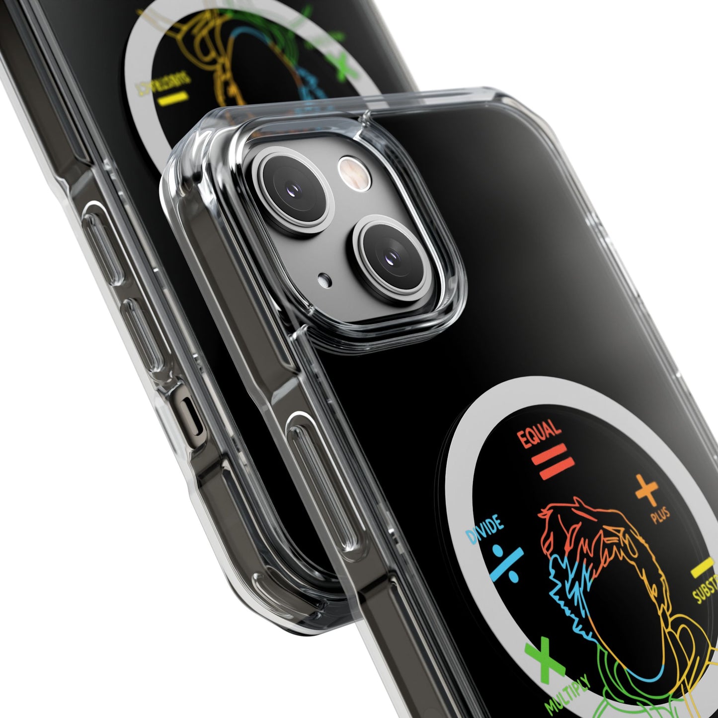 Minimalist Divide Symbol with Brush Magnetic Clear Impact Case