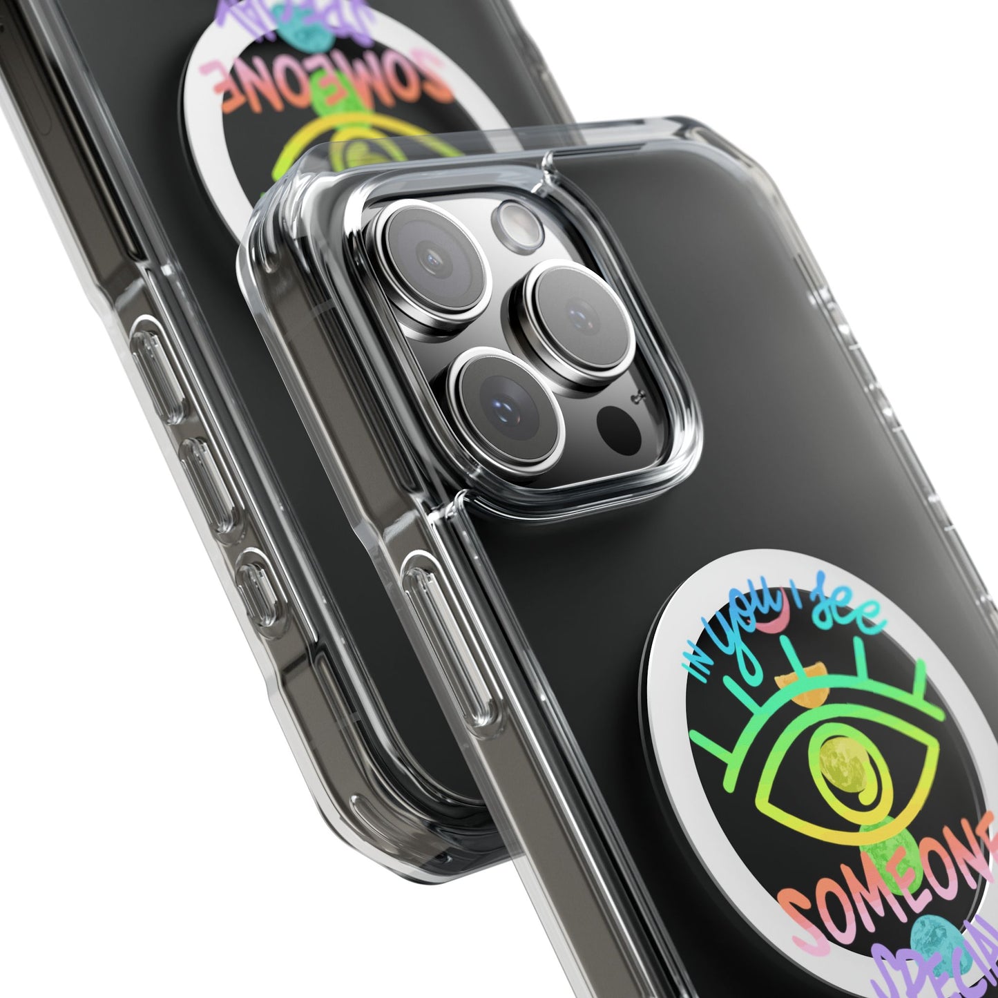 Rainbow Lunar Phases Magnetic Clear Impact case