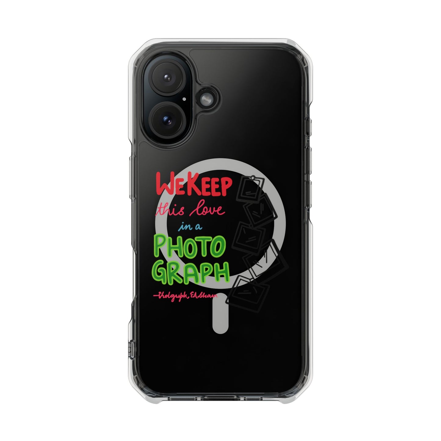 White Paw Print Magnetic Clear Impact Case