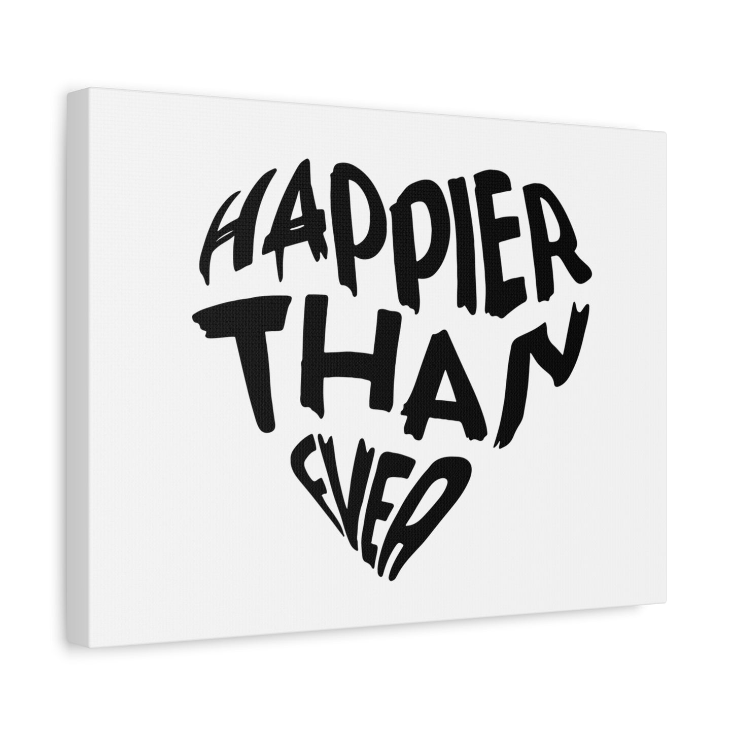 Happier Heart Lettering Matte Canvas