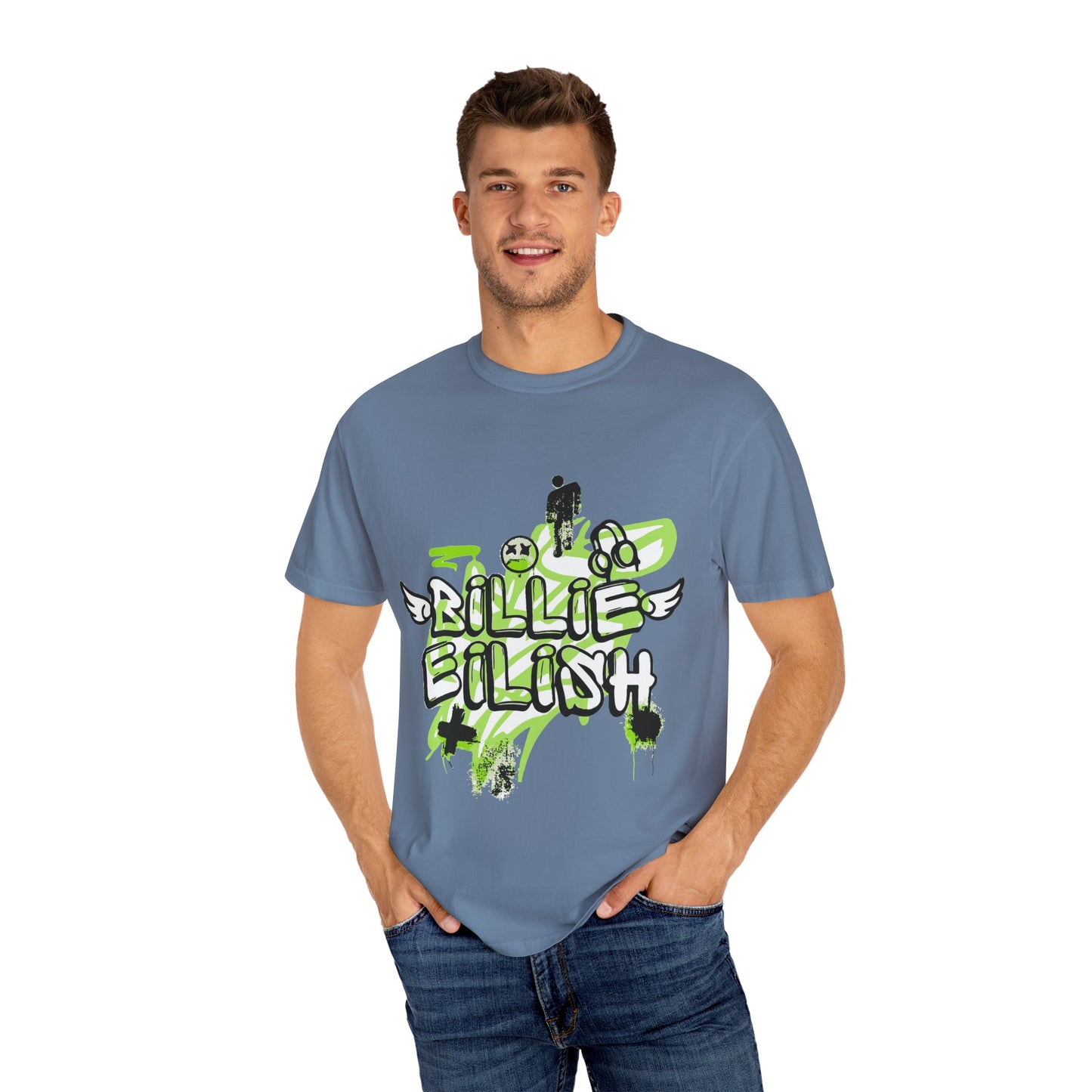 Grunge Angel Graffiti Unisex Dyed T-shirt