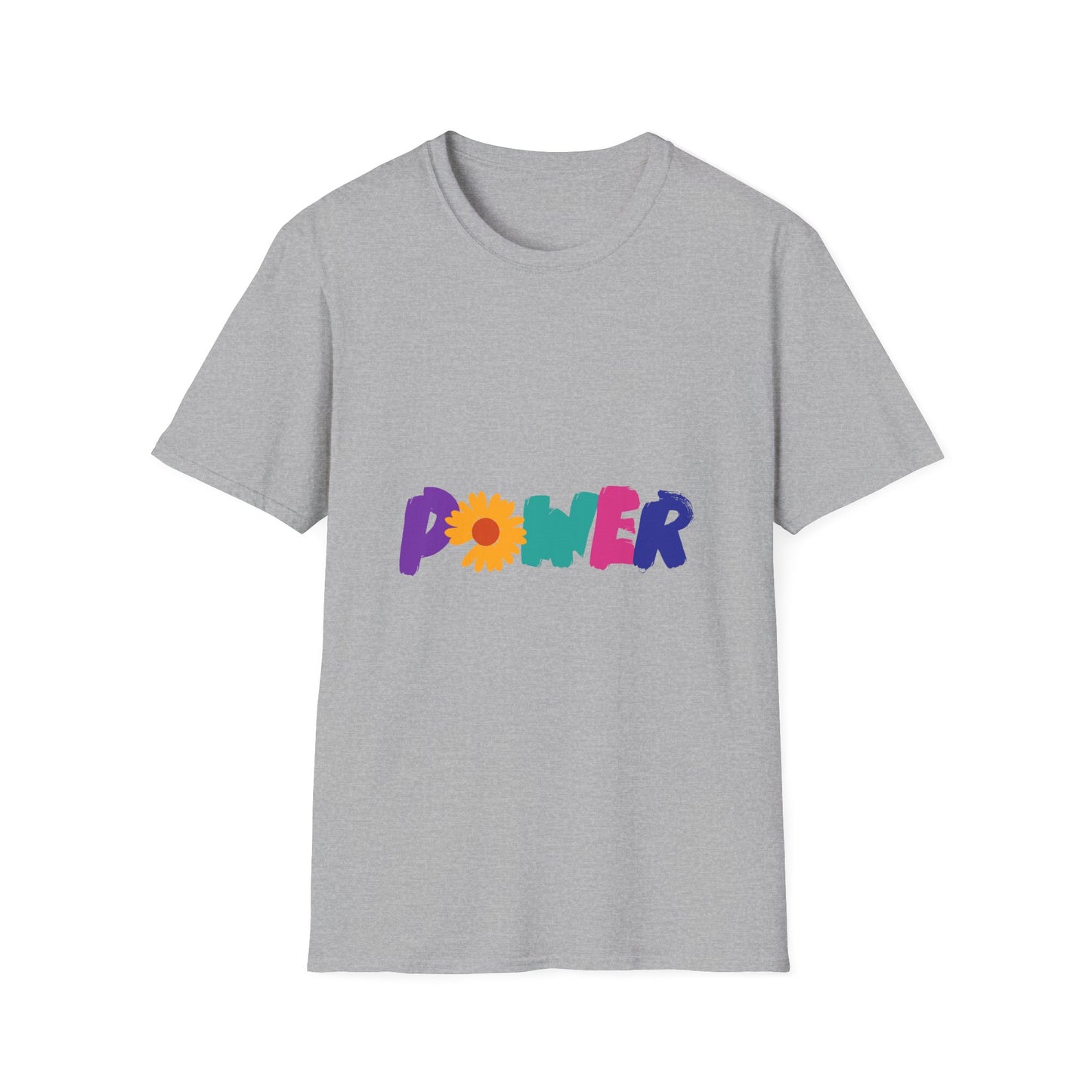 Retro Flower Power Color Pop Unisex Softstyle Tee