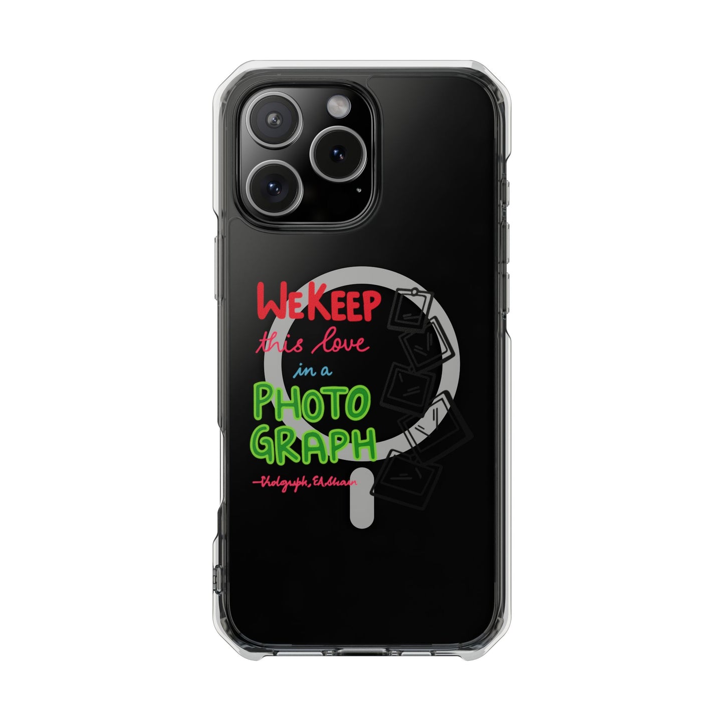 White Paw Print Magnetic Clear Impact Case