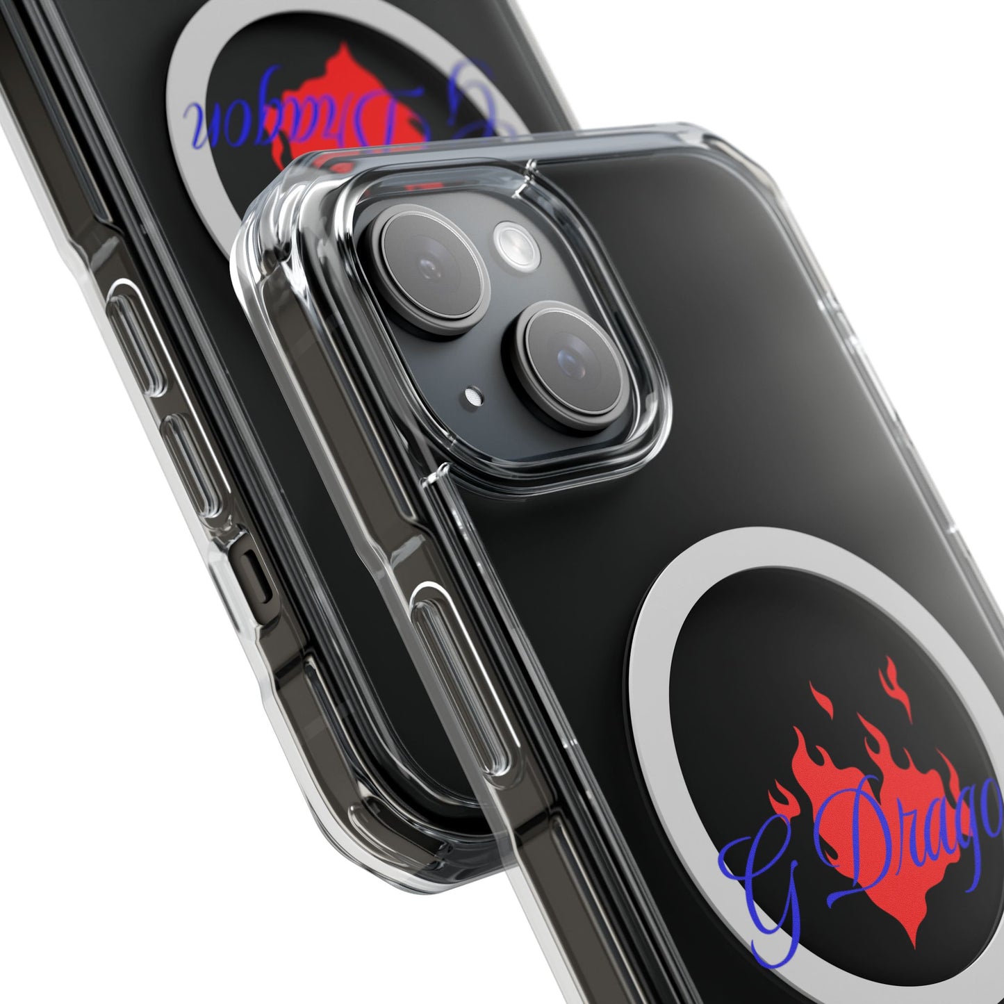 Heart on Fire Bold Script Magnetic Clear Impact Case