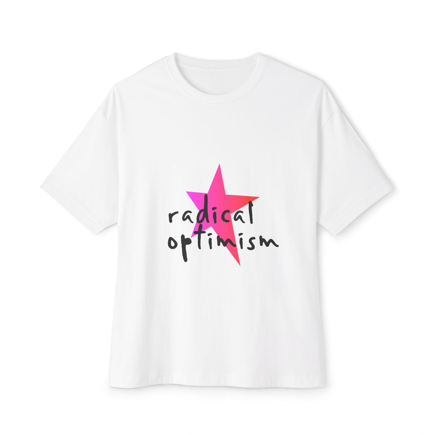 Flame Script Statement Unisex Oversized Boxy Tee