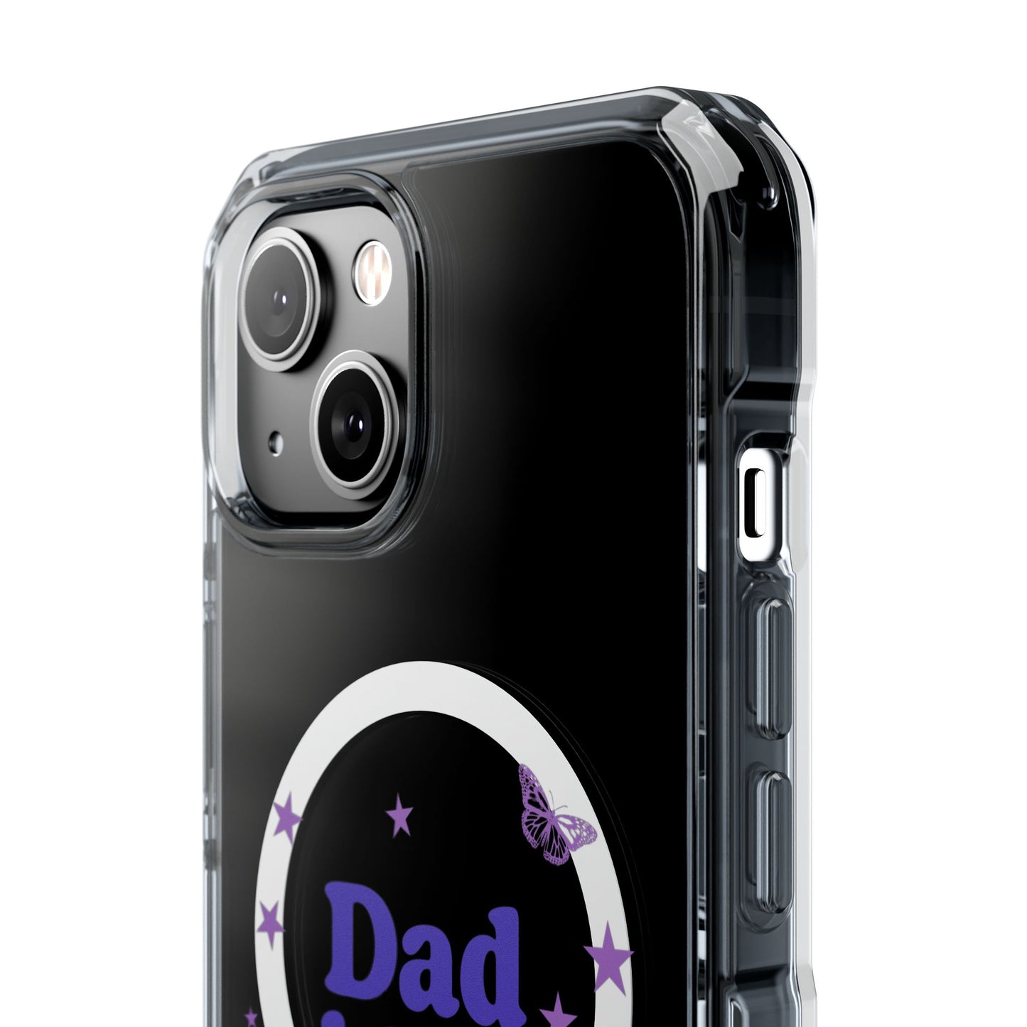 Dad Idea Right! Star & Butterfly Magnetic Clear Impact Case