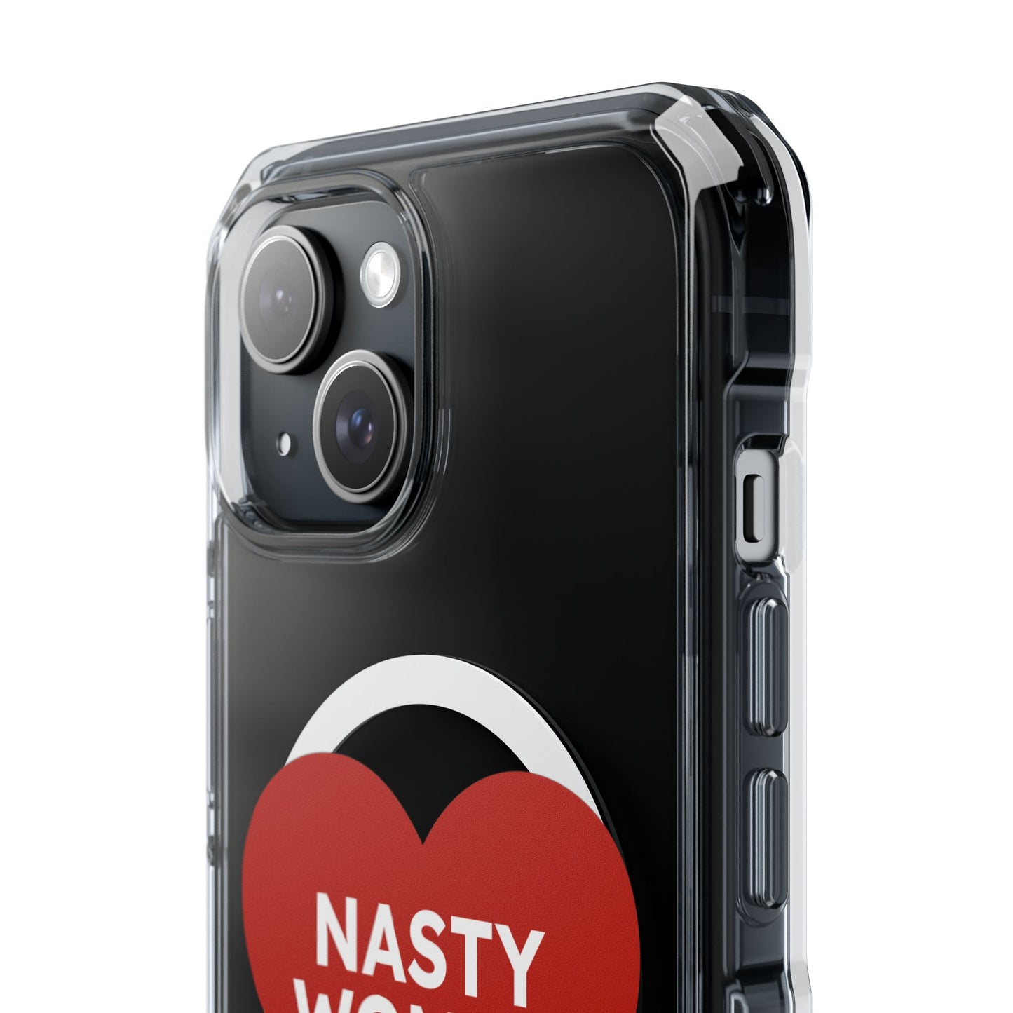 Nasty Women Heart Magnetic Clear Impact cases