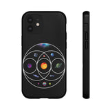 Premium Tough Case for iPhone 12 to 16 Pro Max Showcasing Coldplay’s Illustration Concept