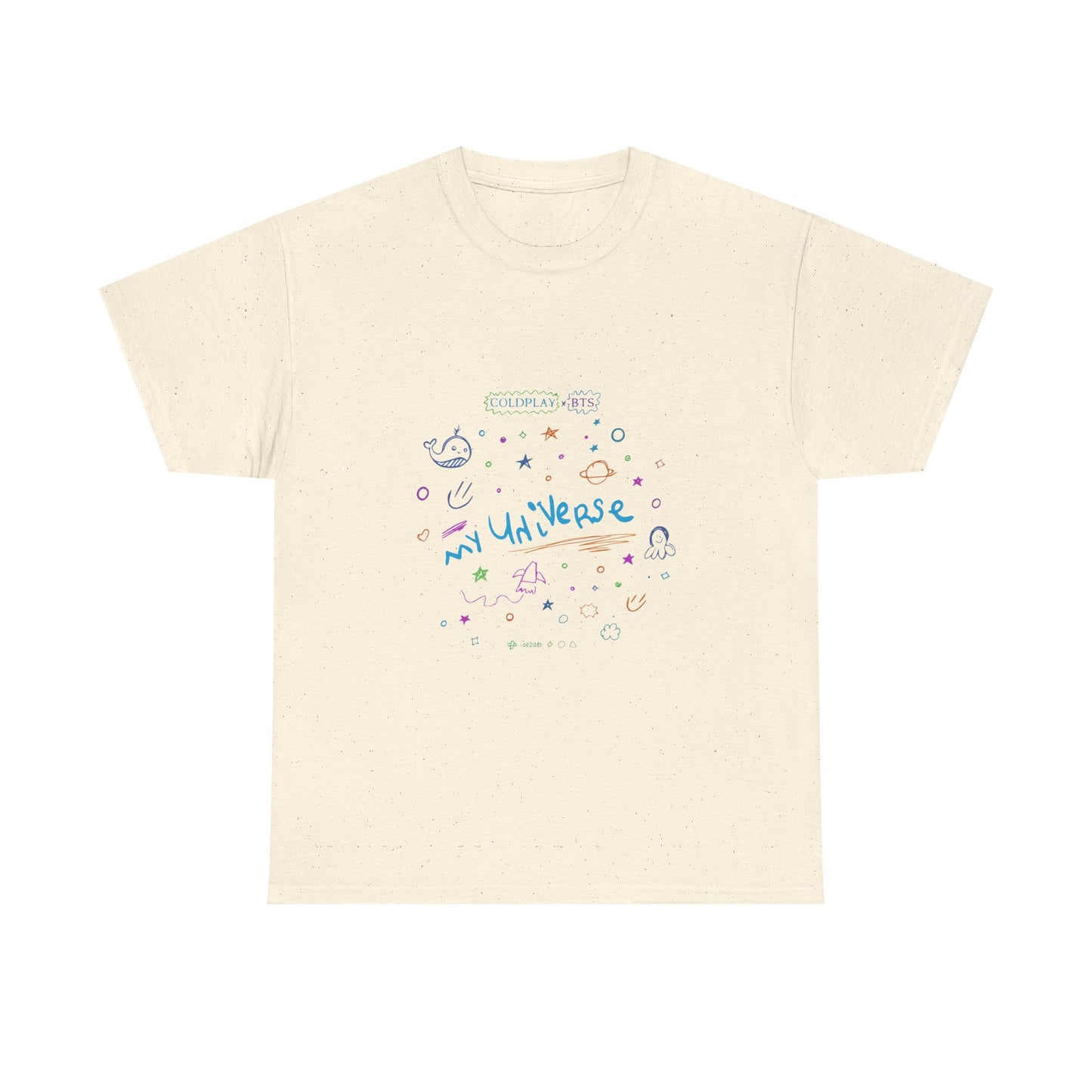 Neon Space Doodles Unisex Cotton Tee