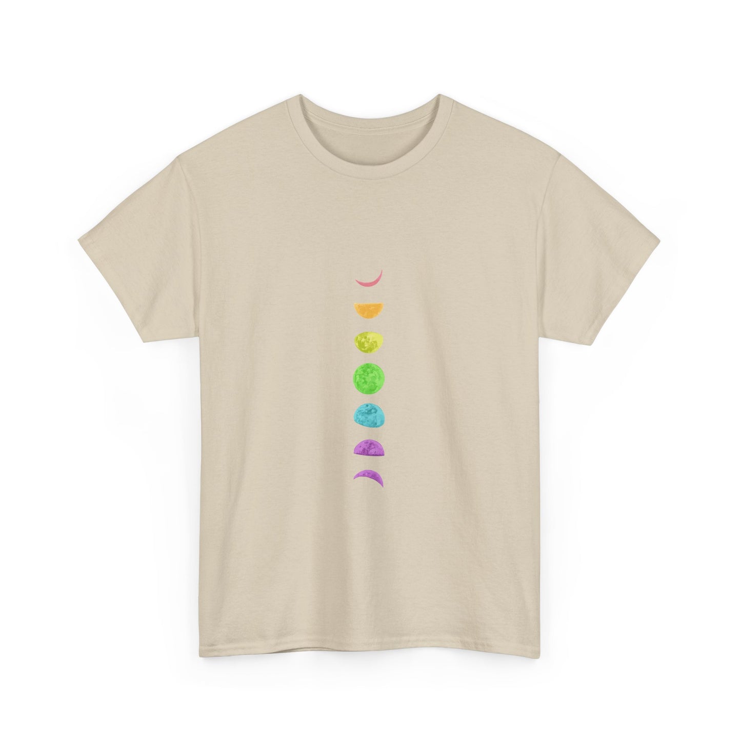 Rainbow Lunar Phases Unisex Cotton Tee