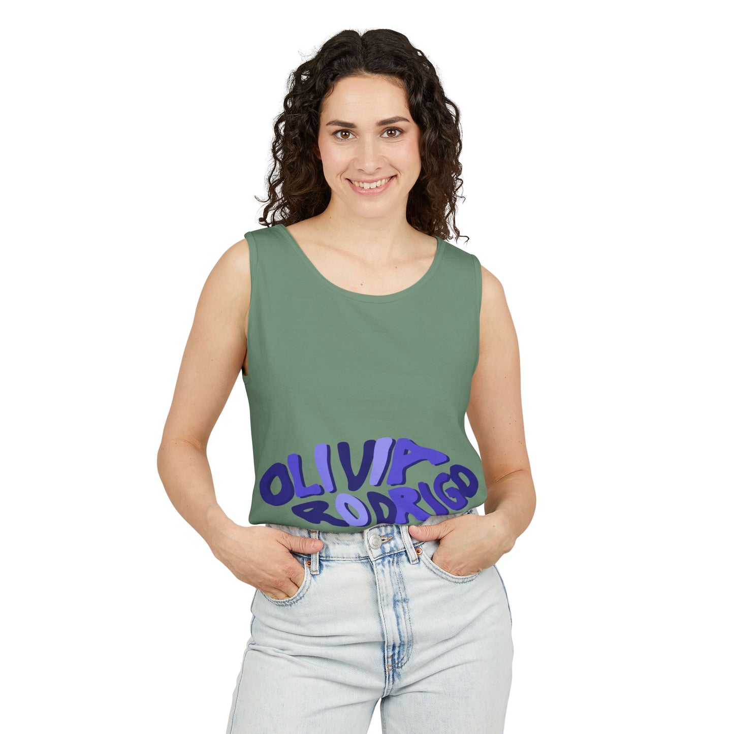 Olivia Rodrigo Wavy Text-Dyed Tank Top