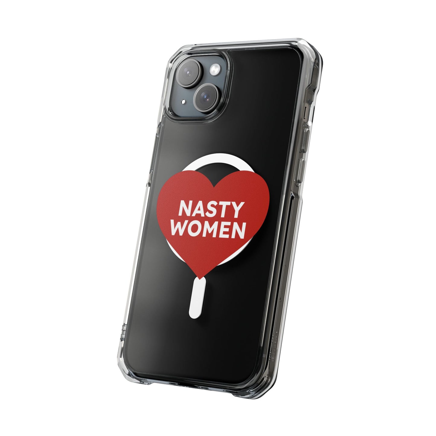 Nasty Women Heart Magnetic Clear Impact cases