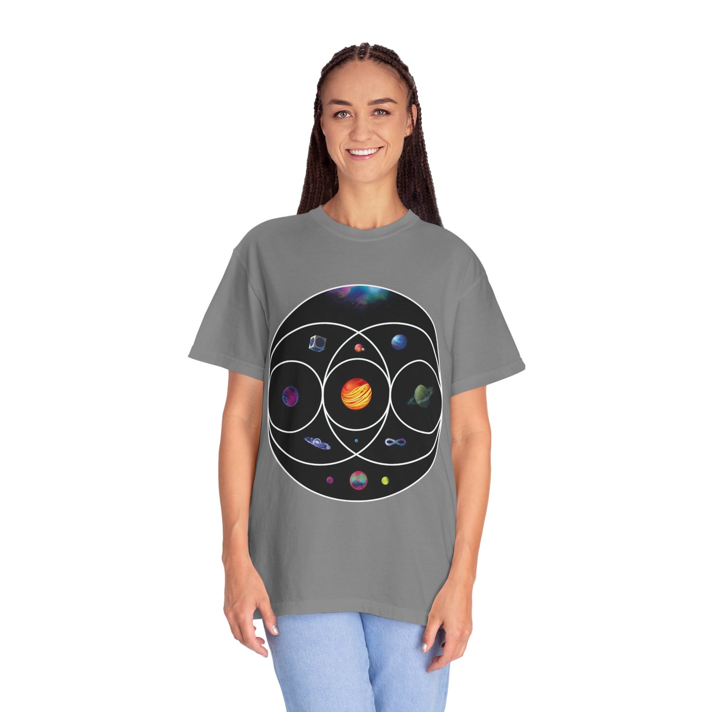Unisex Garment-Dyed T-Shirt Inspired by Coldplay’s Illustration Concept